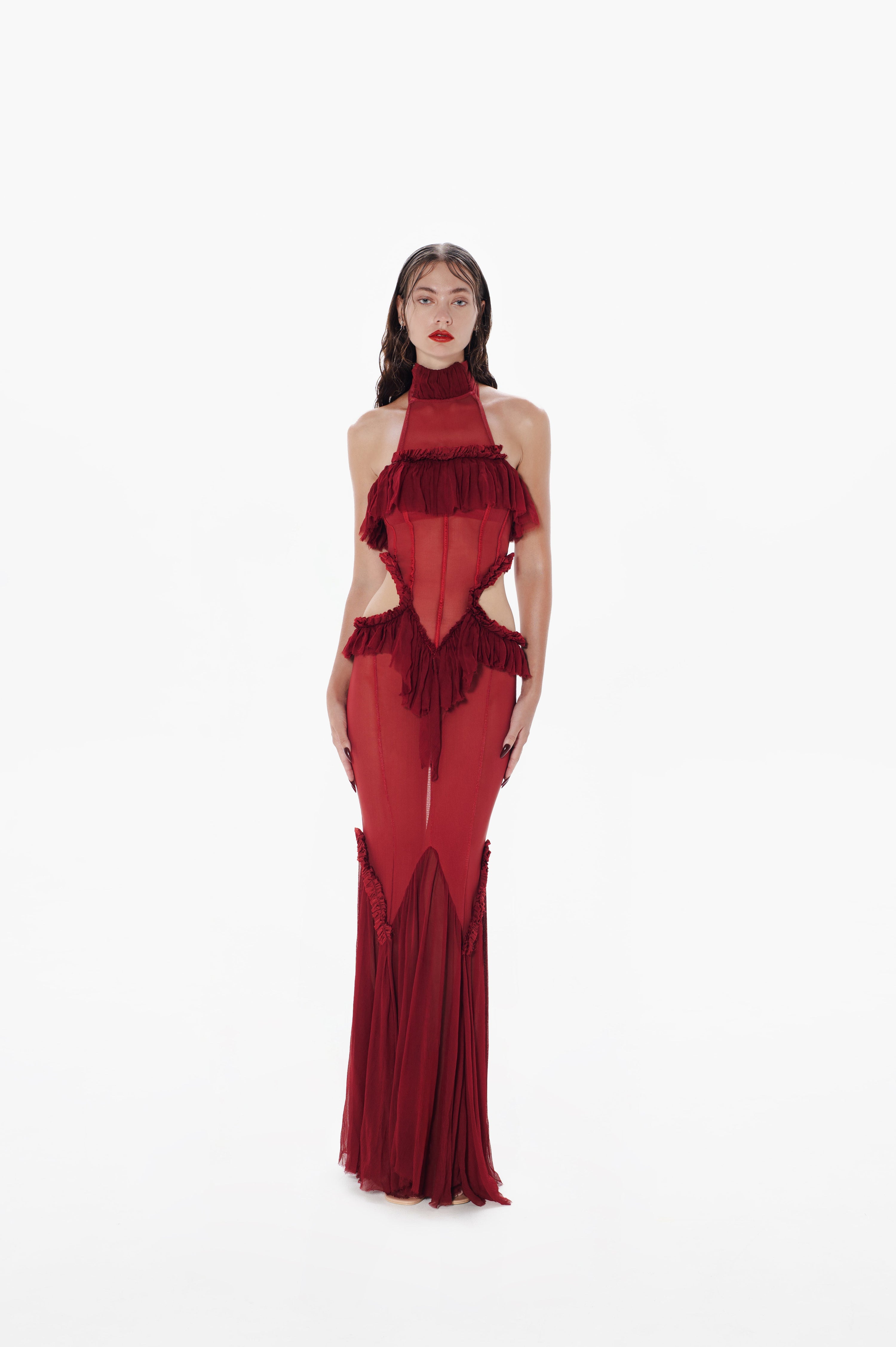 Ophelia Maxi Dress in Red
