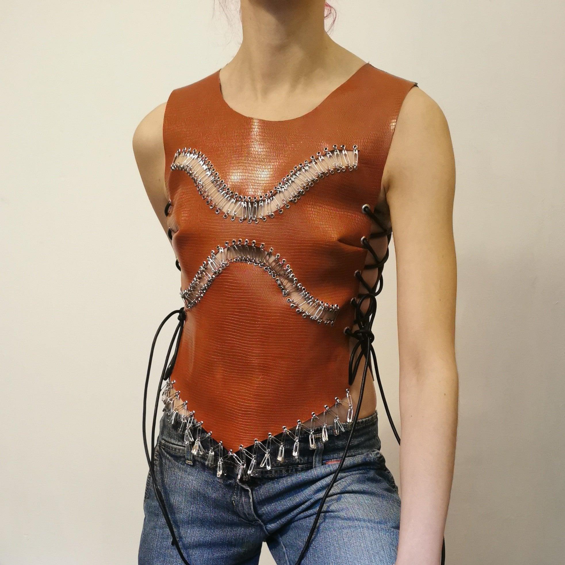 Copper Reptile Effect Breastplate