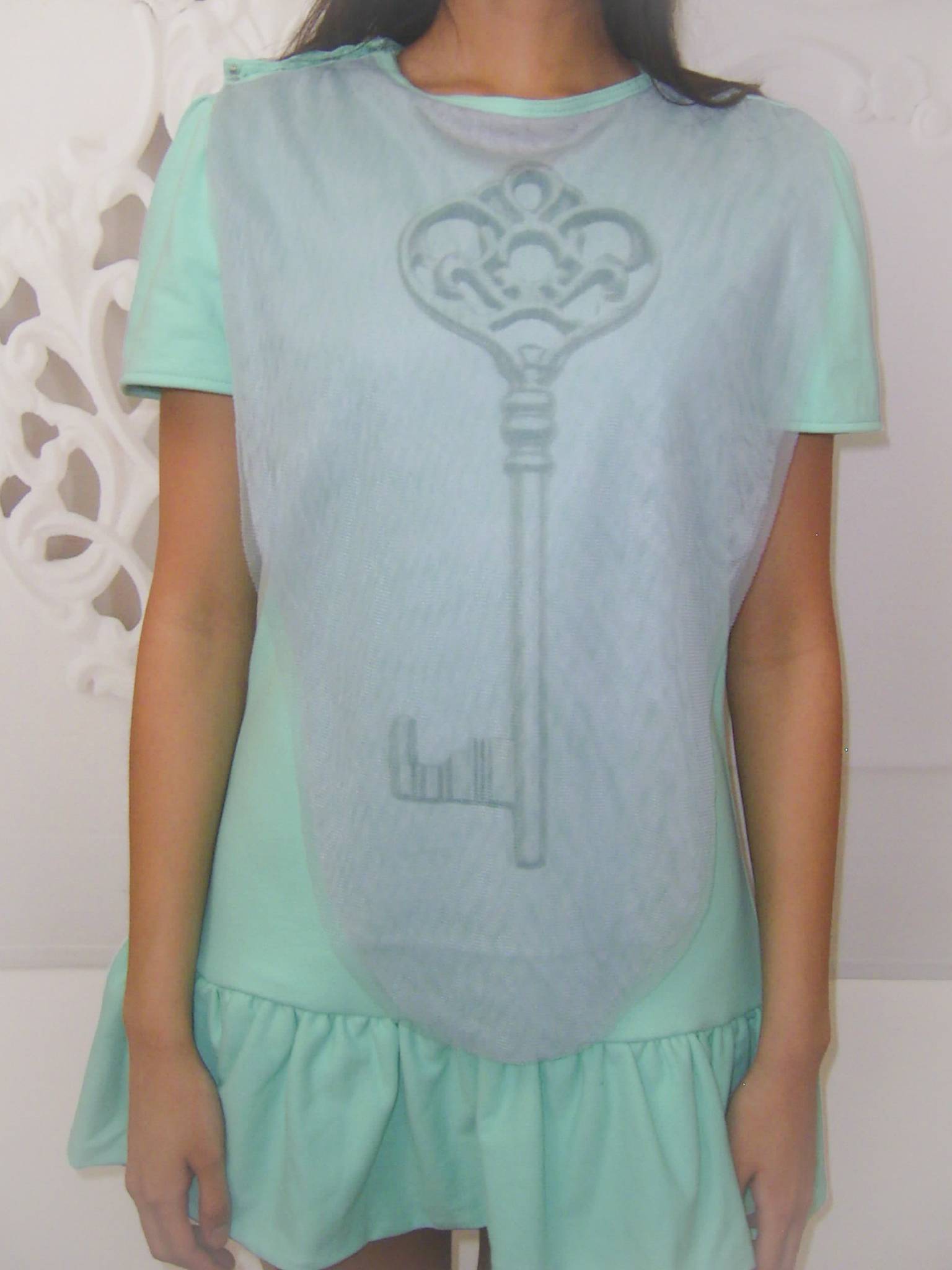 Teal Key Dress