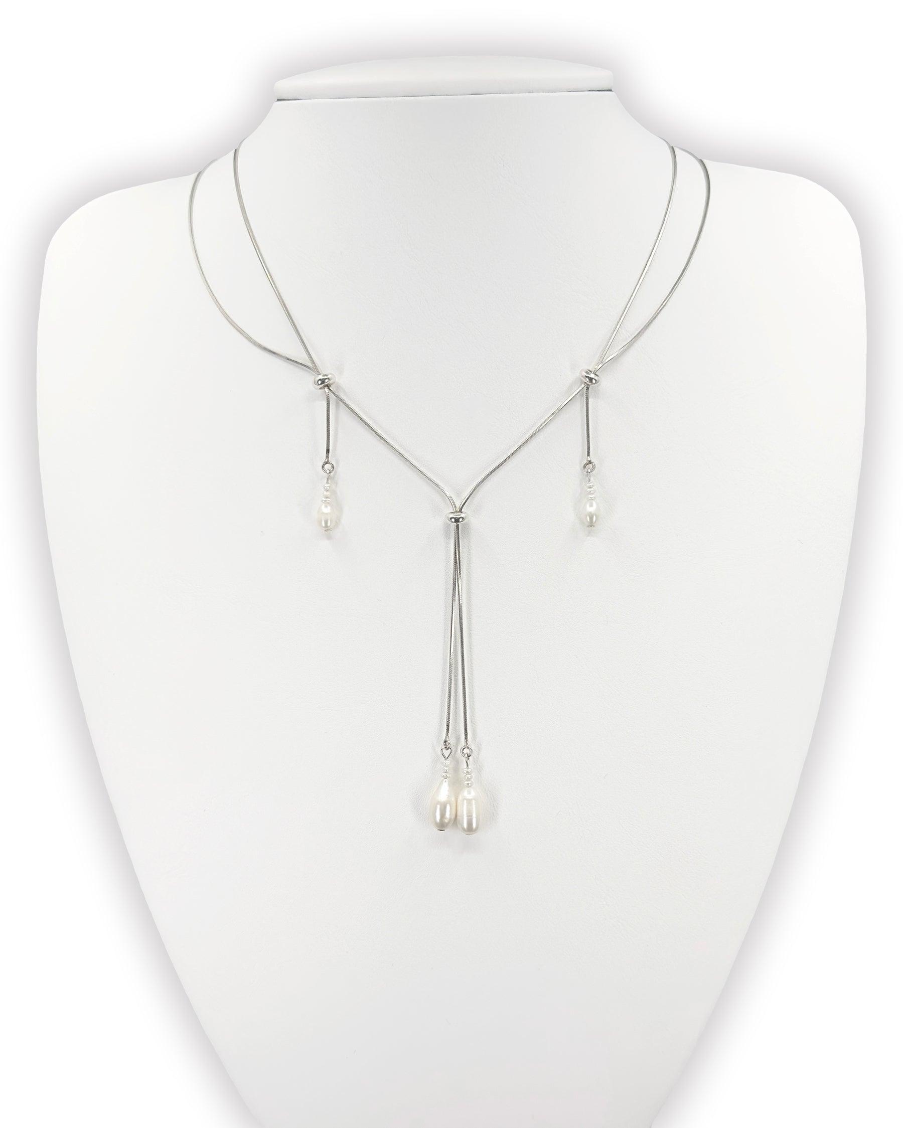 진주 태슬 목걸이 03 