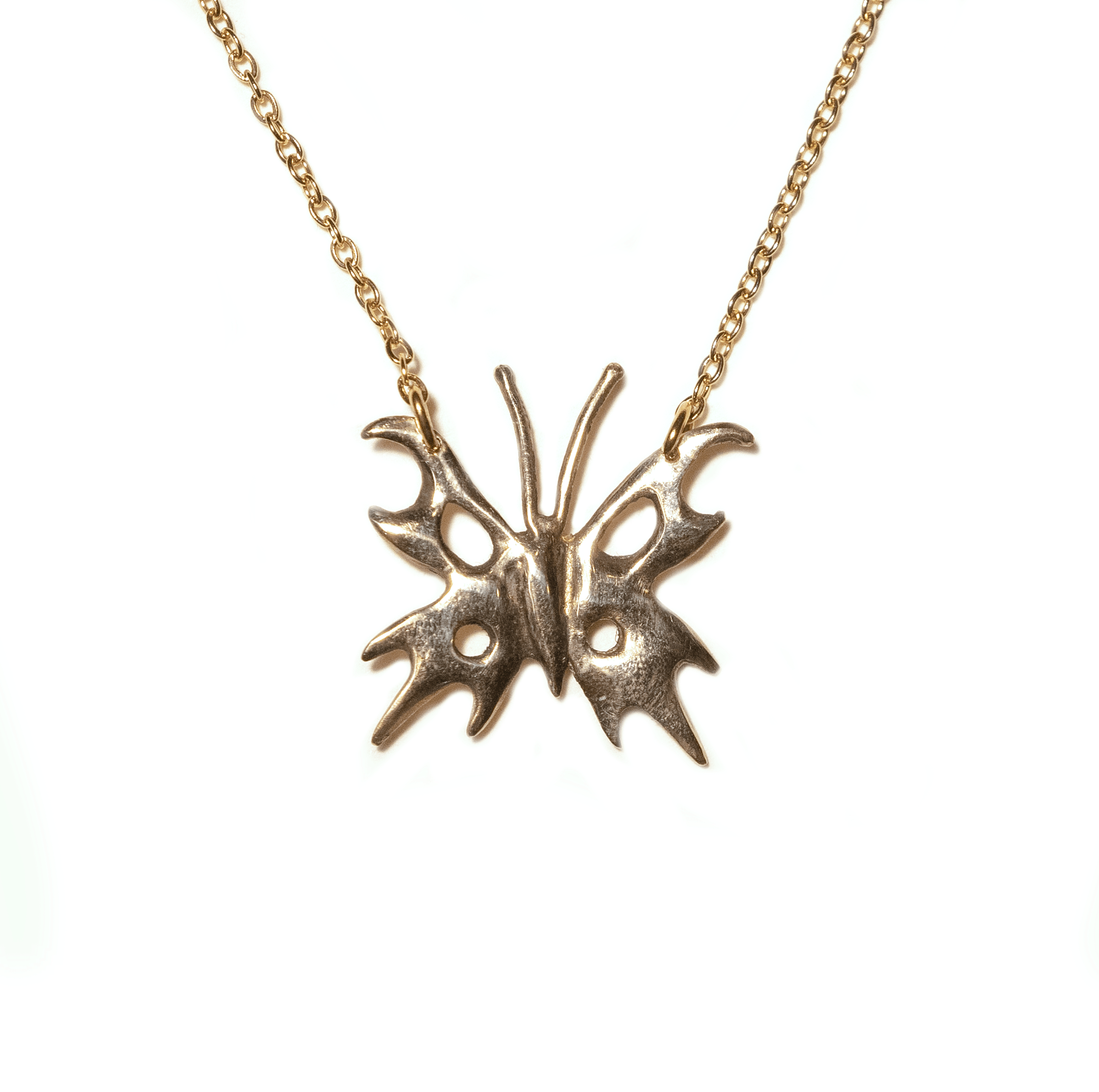 Simple Pappillion Necklace in Gold