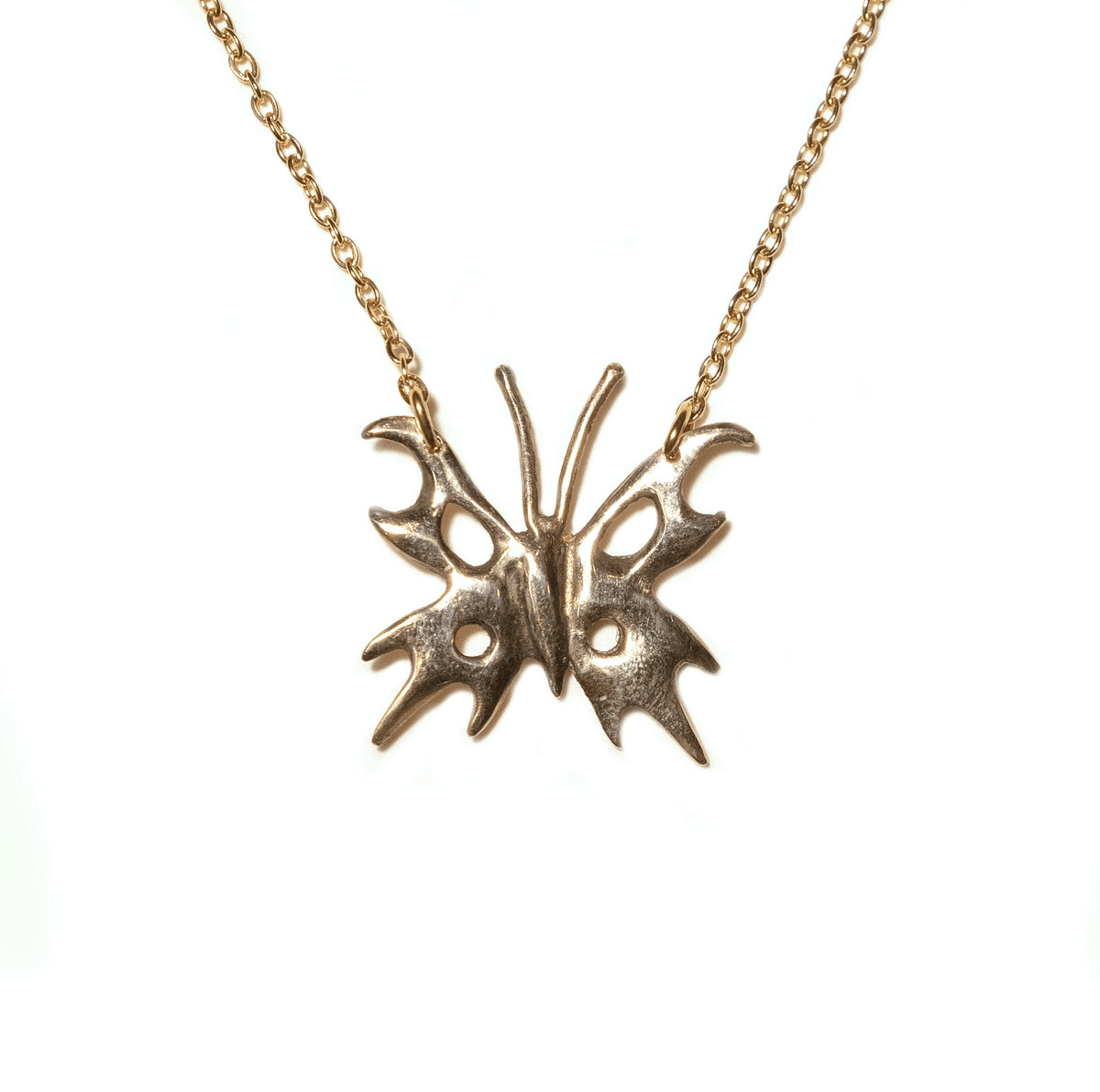 Simple Pappillion Necklace in Gold