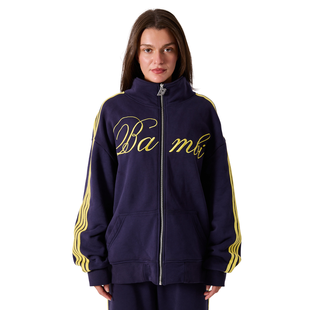 Spears Stripe Zip Jacket in Ink