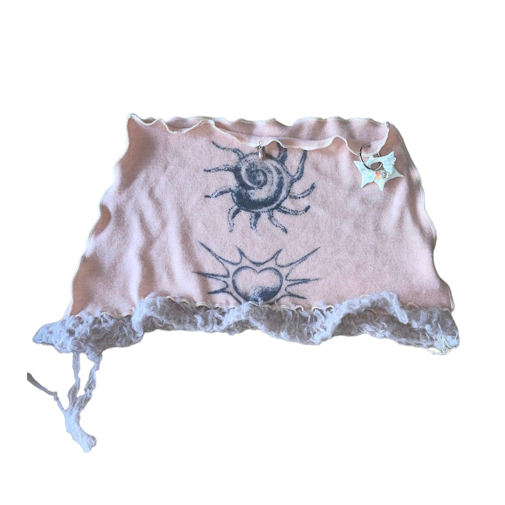 베이비 핑크 니트 스커트