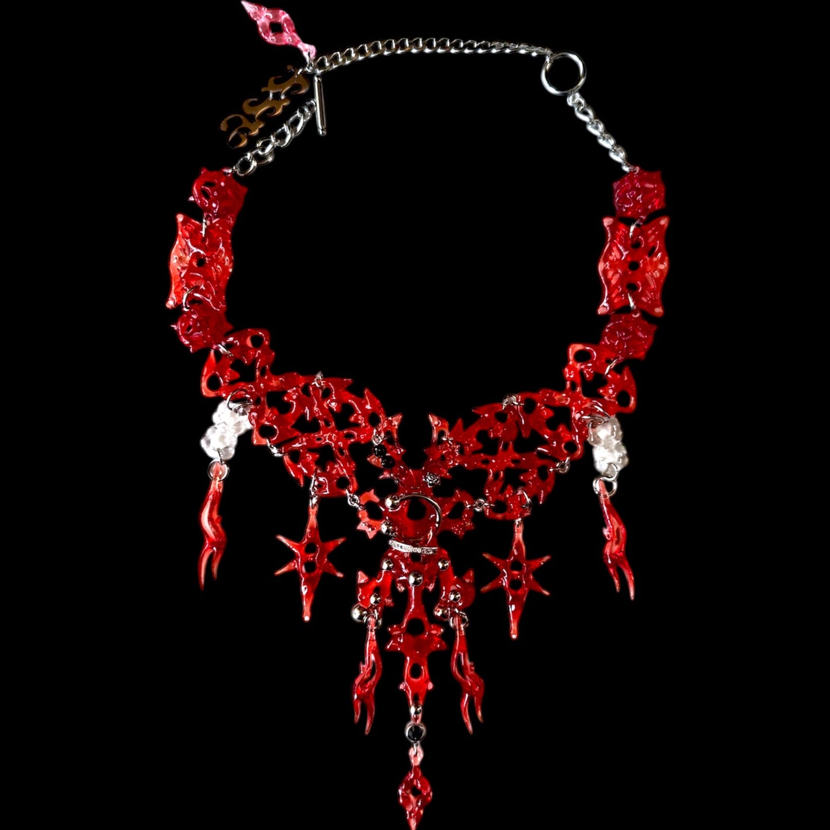 Red Hare Bone Necklace
