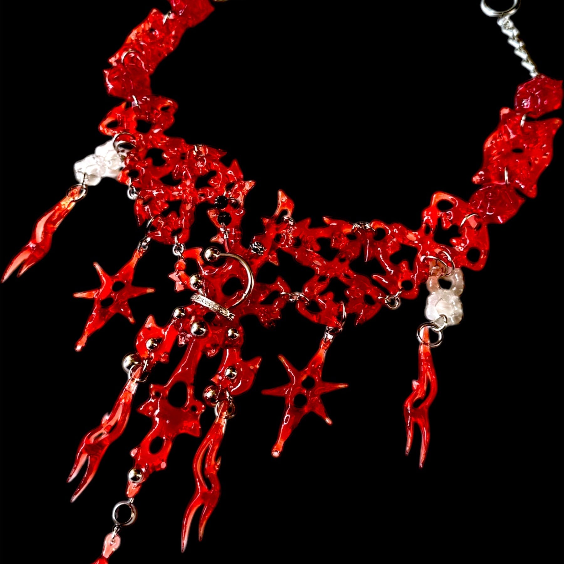 Red Hare Bone Necklace