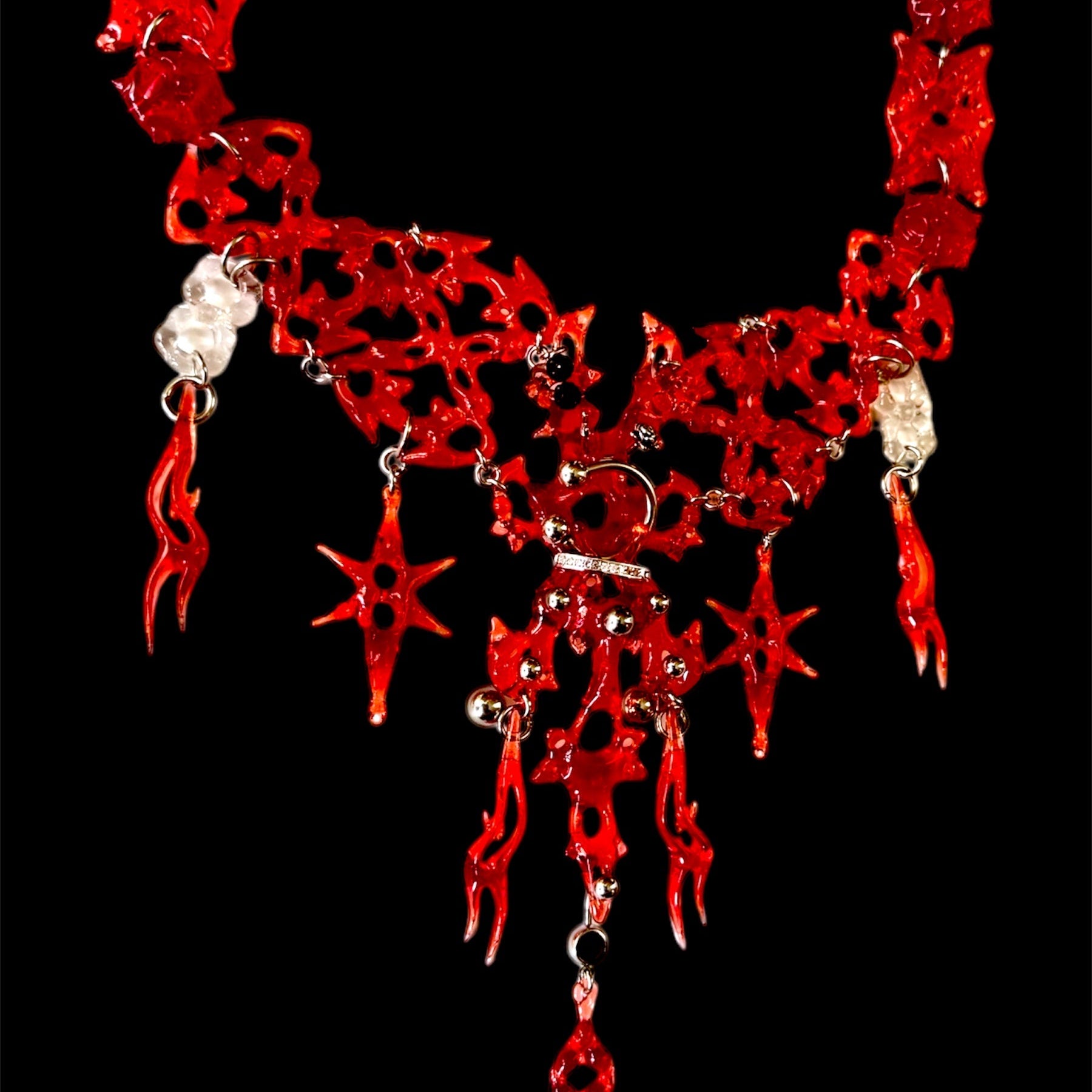 Red Hare Bone Necklace
