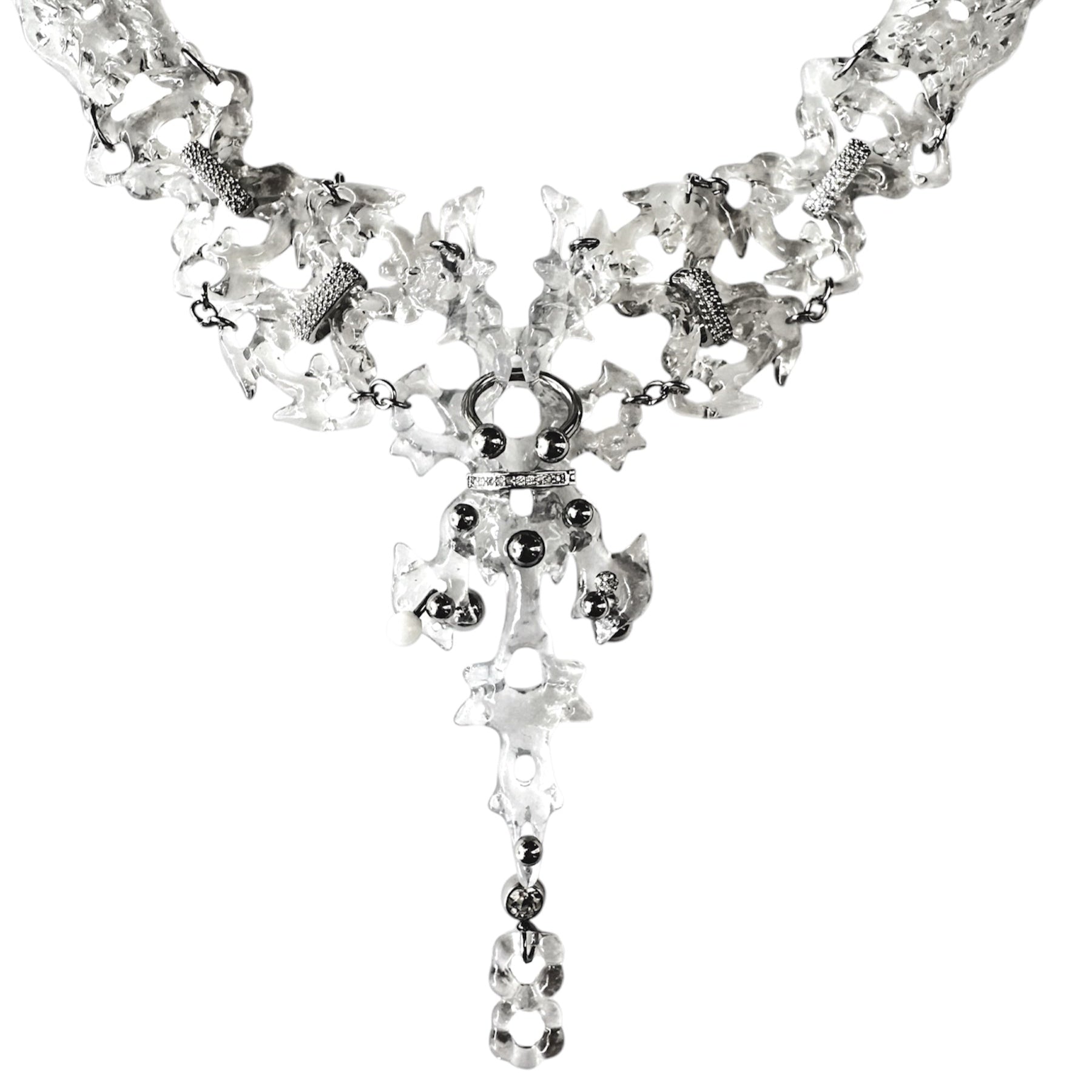 Unreal Clear Hare Bone Necklace