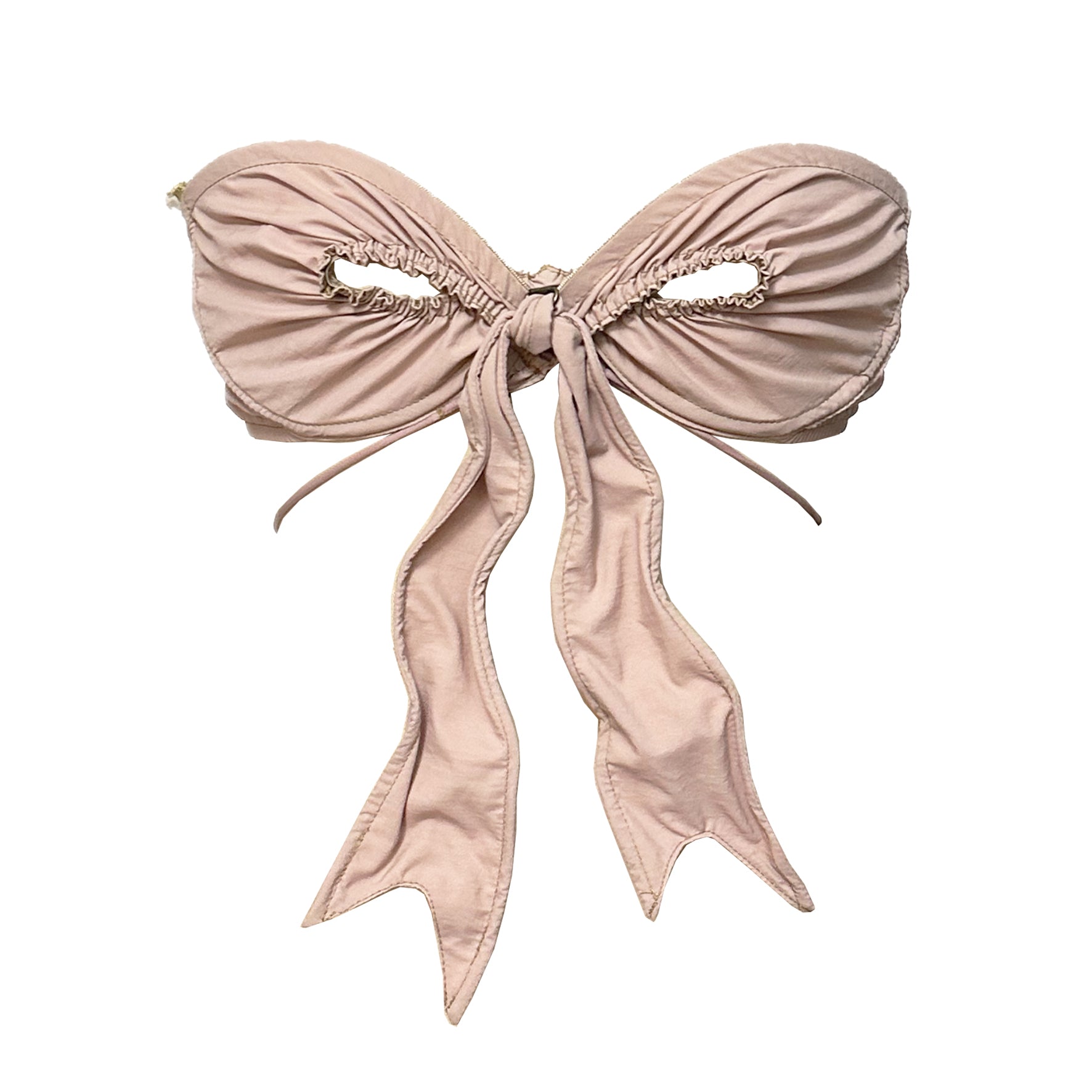 파스텔 핑크 나비넥타이 브라탑