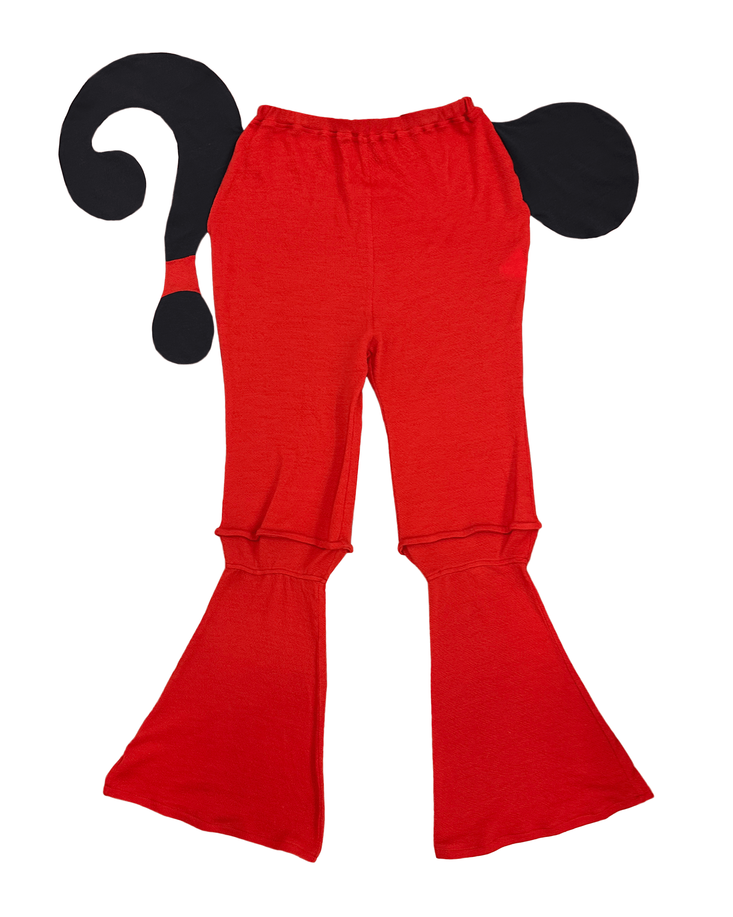 포켓 아웃 물음표 니트 팬츠