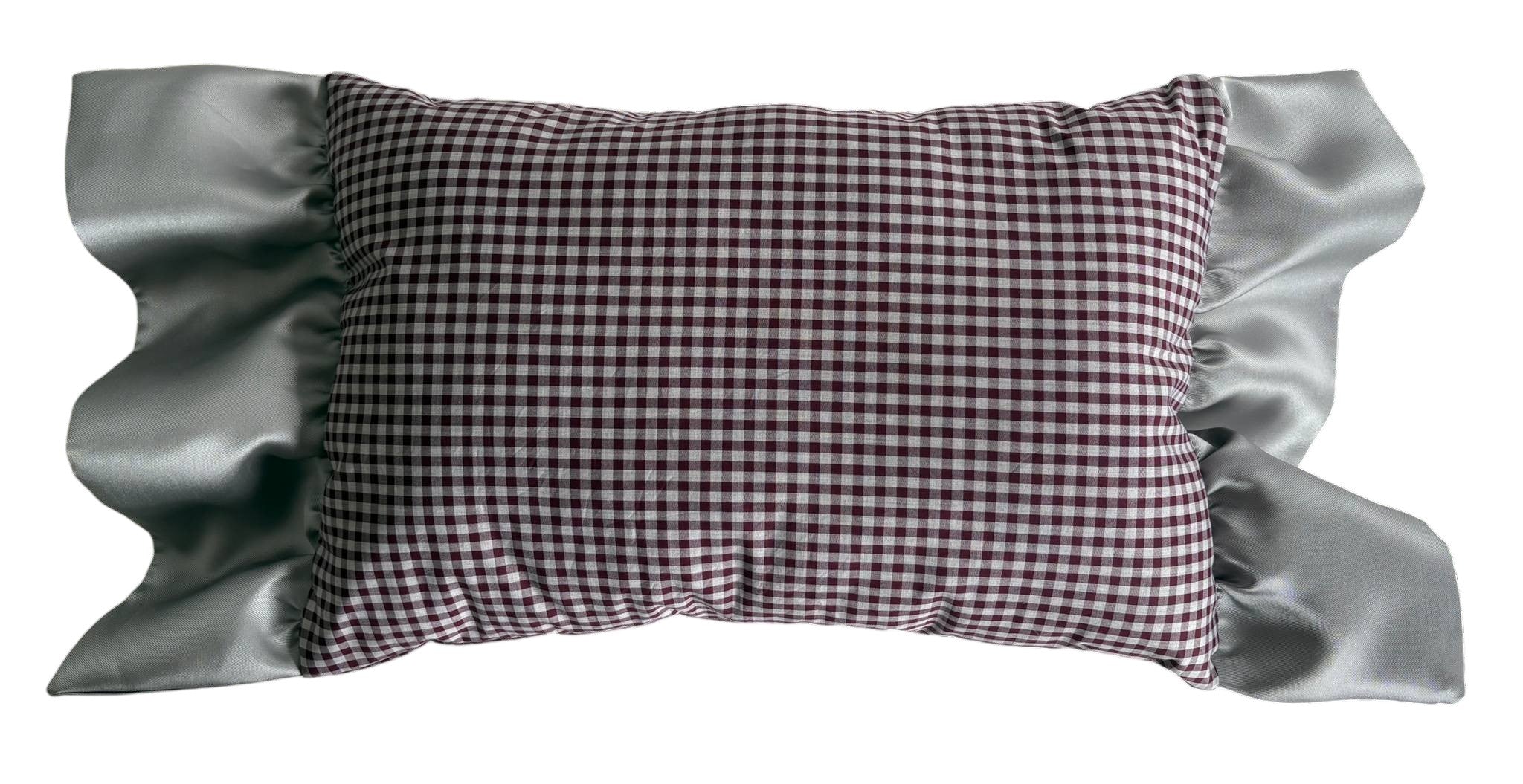 Ponyboy Pillow in Burgundy Plaid