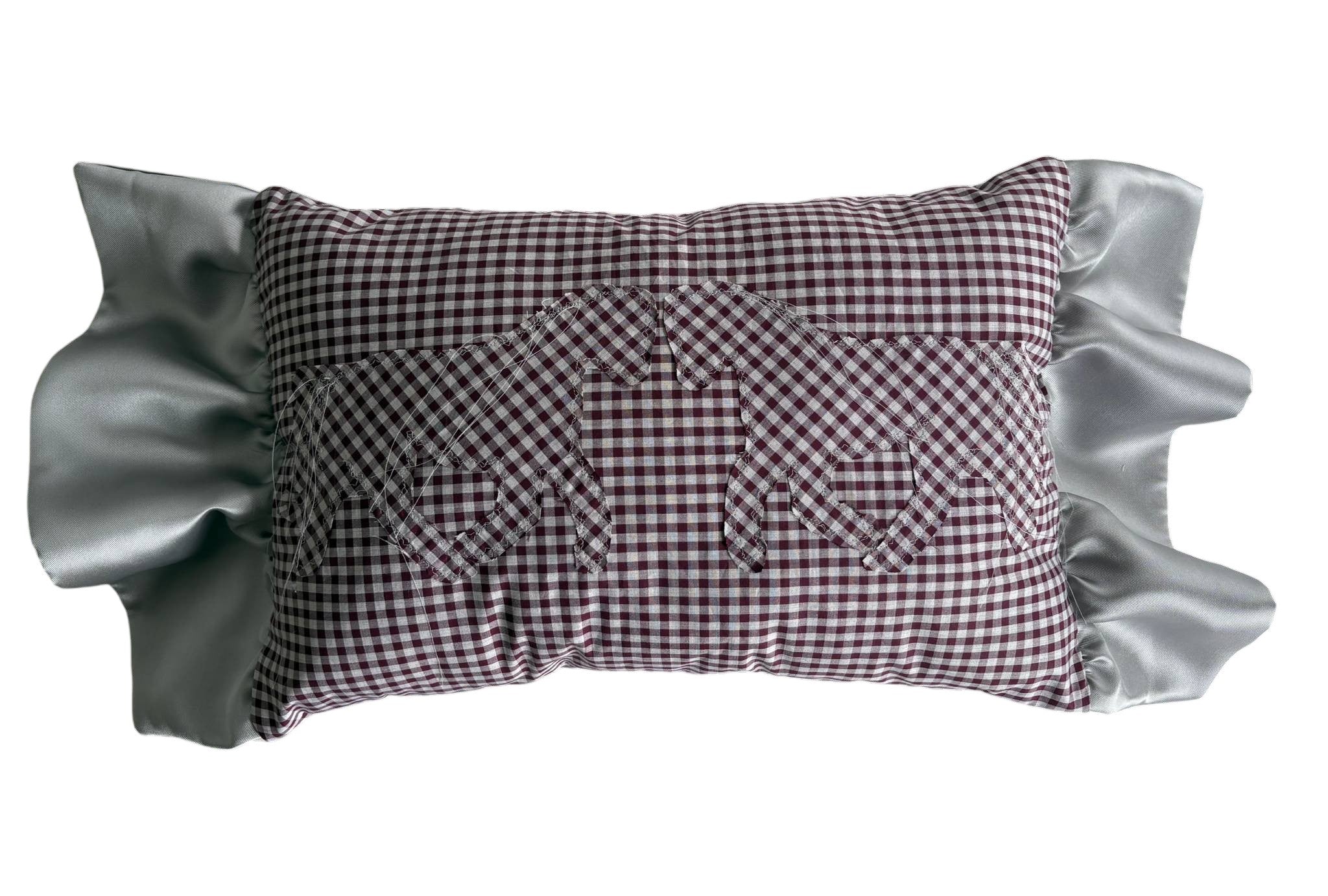Ponyboy Pillow in Burgundy Plaid