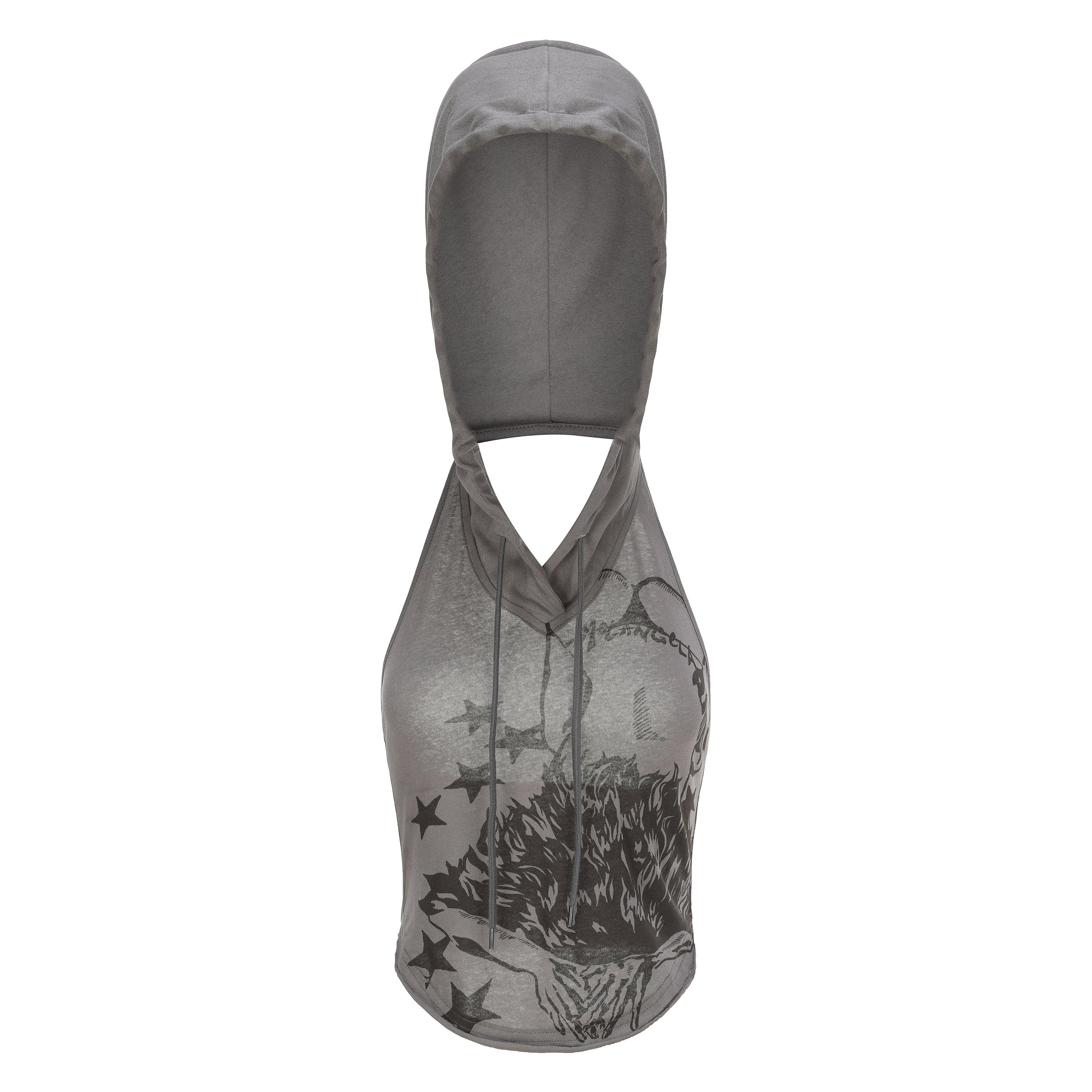 기도하는 소녀 후드 탱크탑