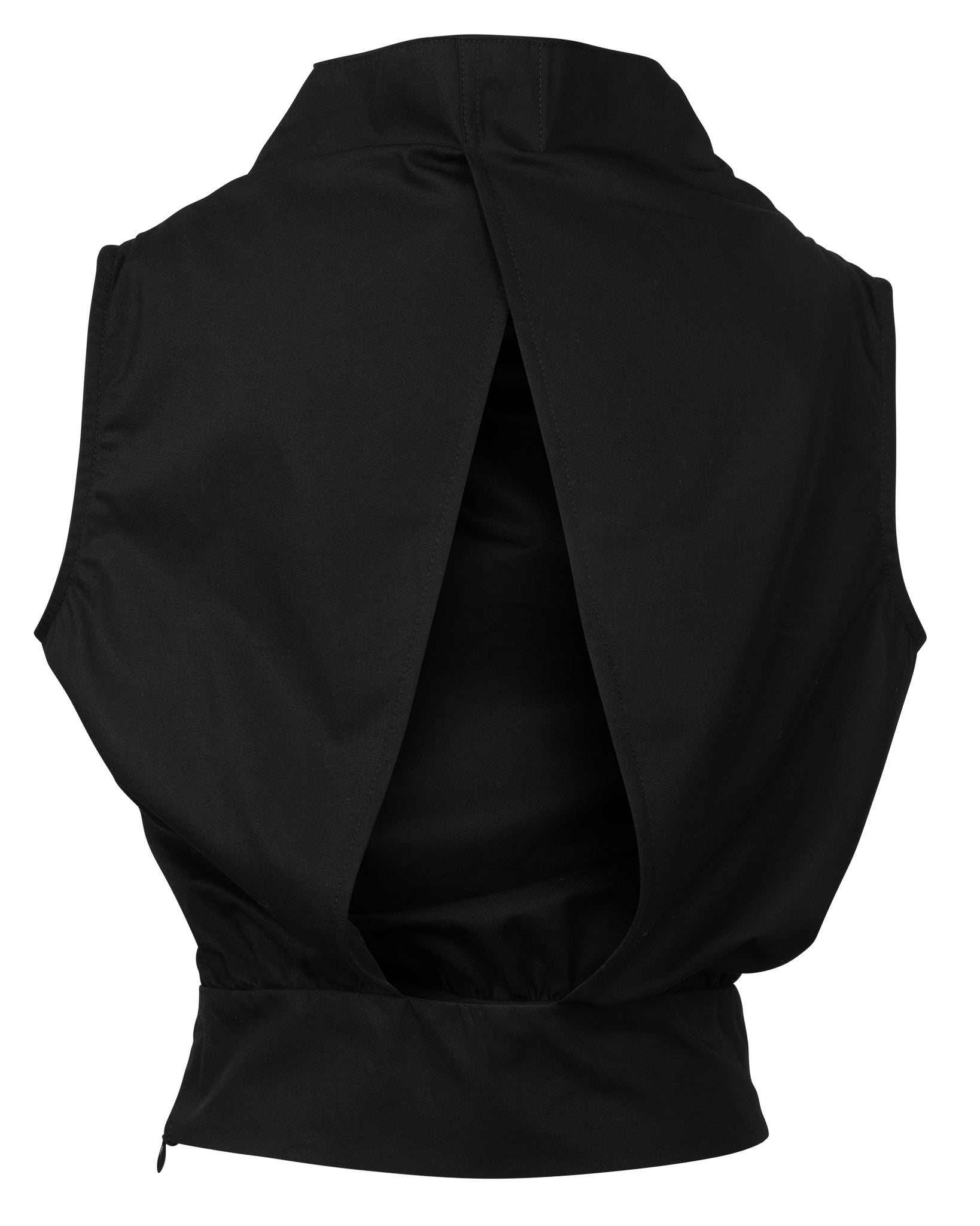 Cowl Turtleneck Tank Black