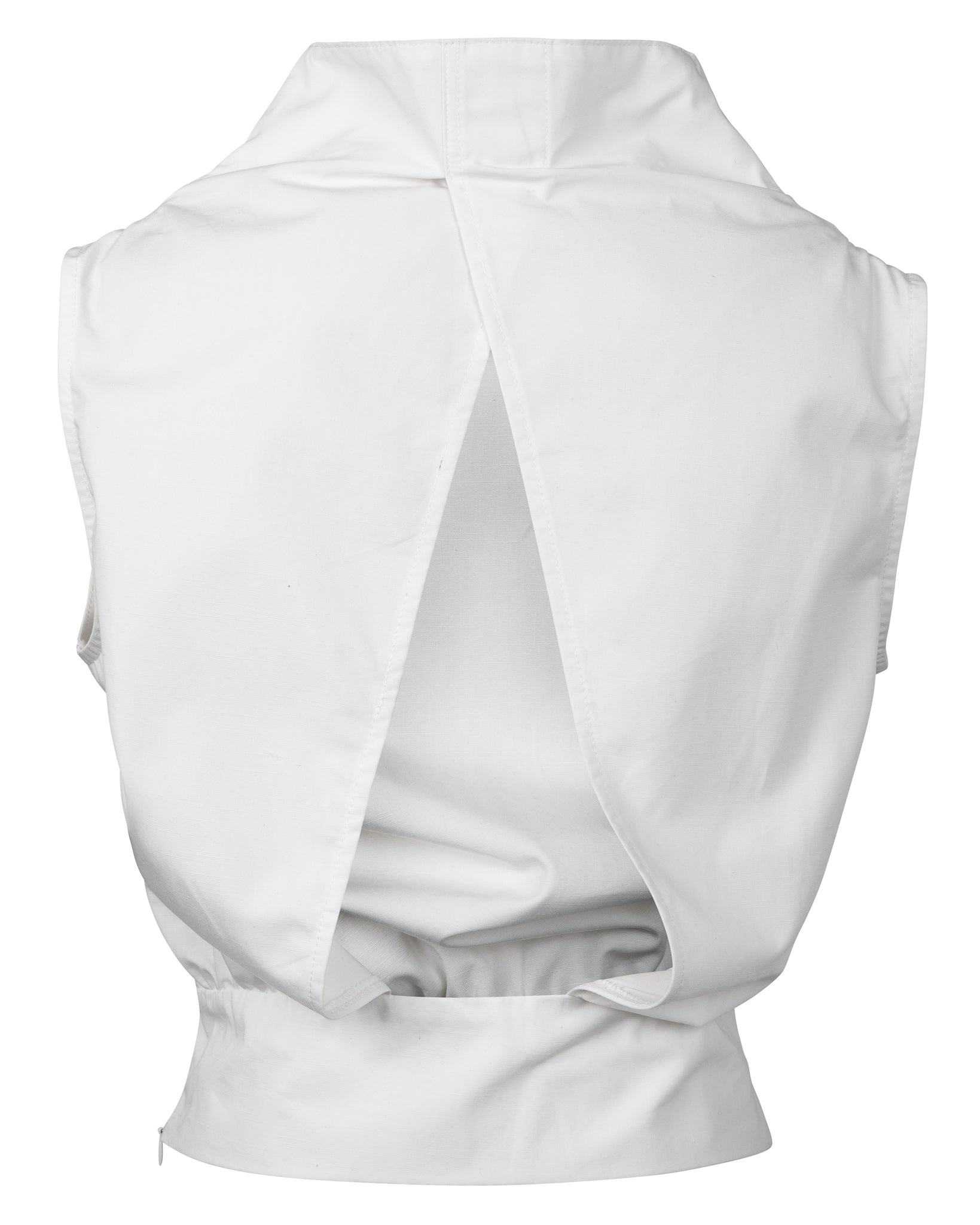 Cowl Turtleneck Tank White