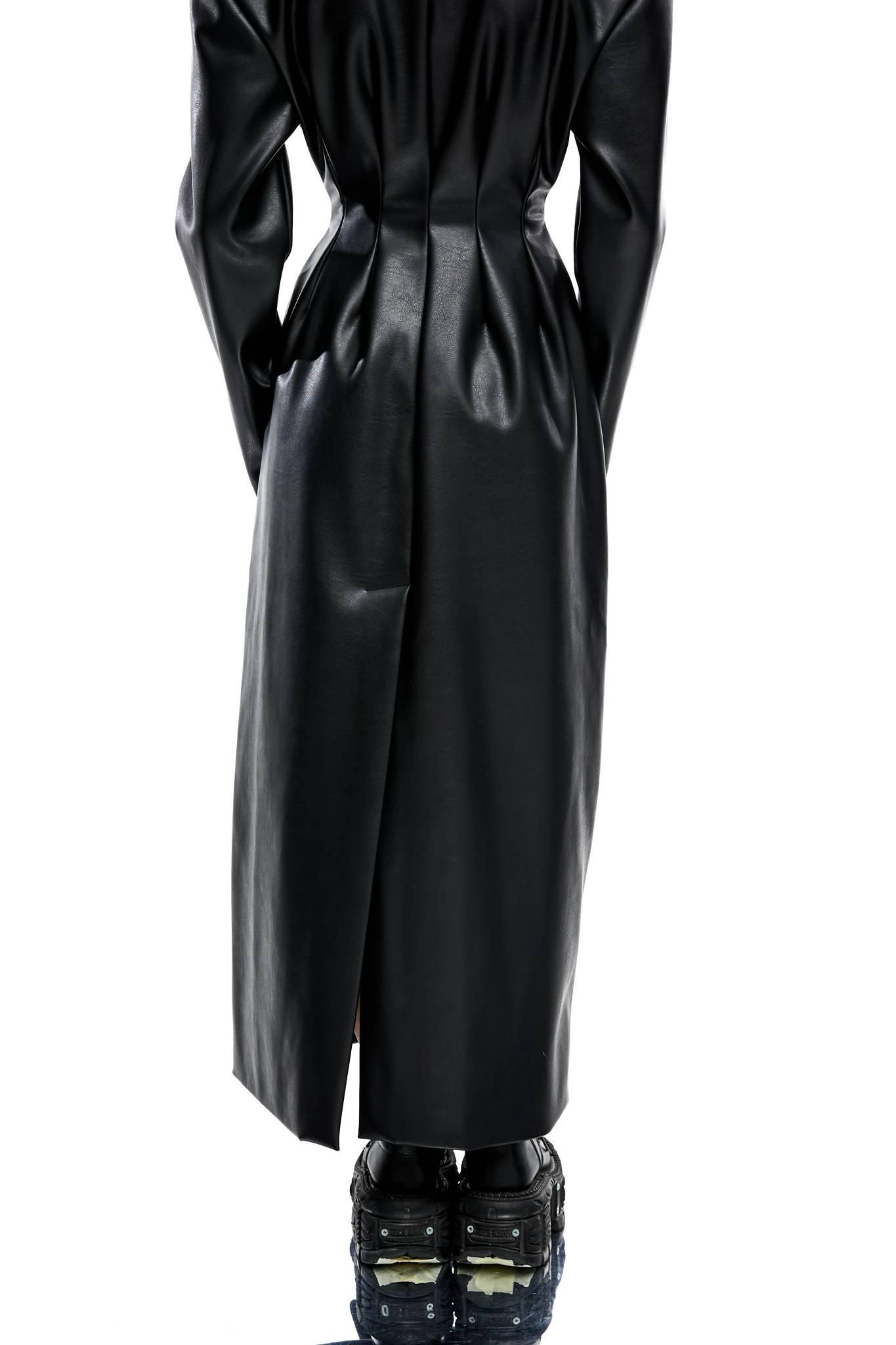 Aurora Faux Leather Maxi Coat
