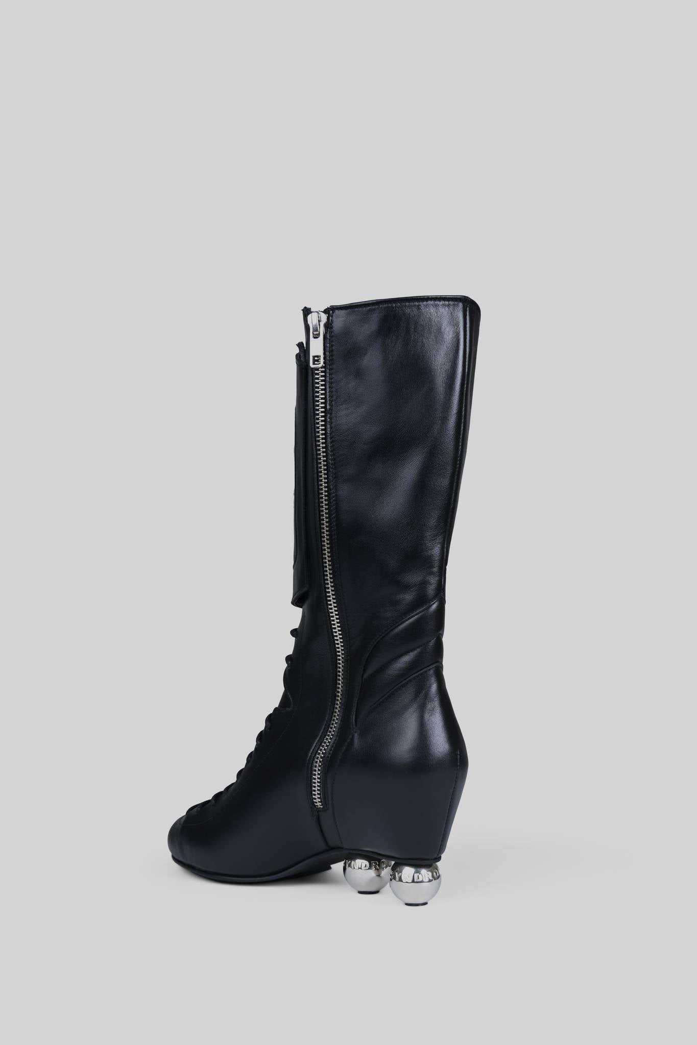 Black Ankle Roller Boots