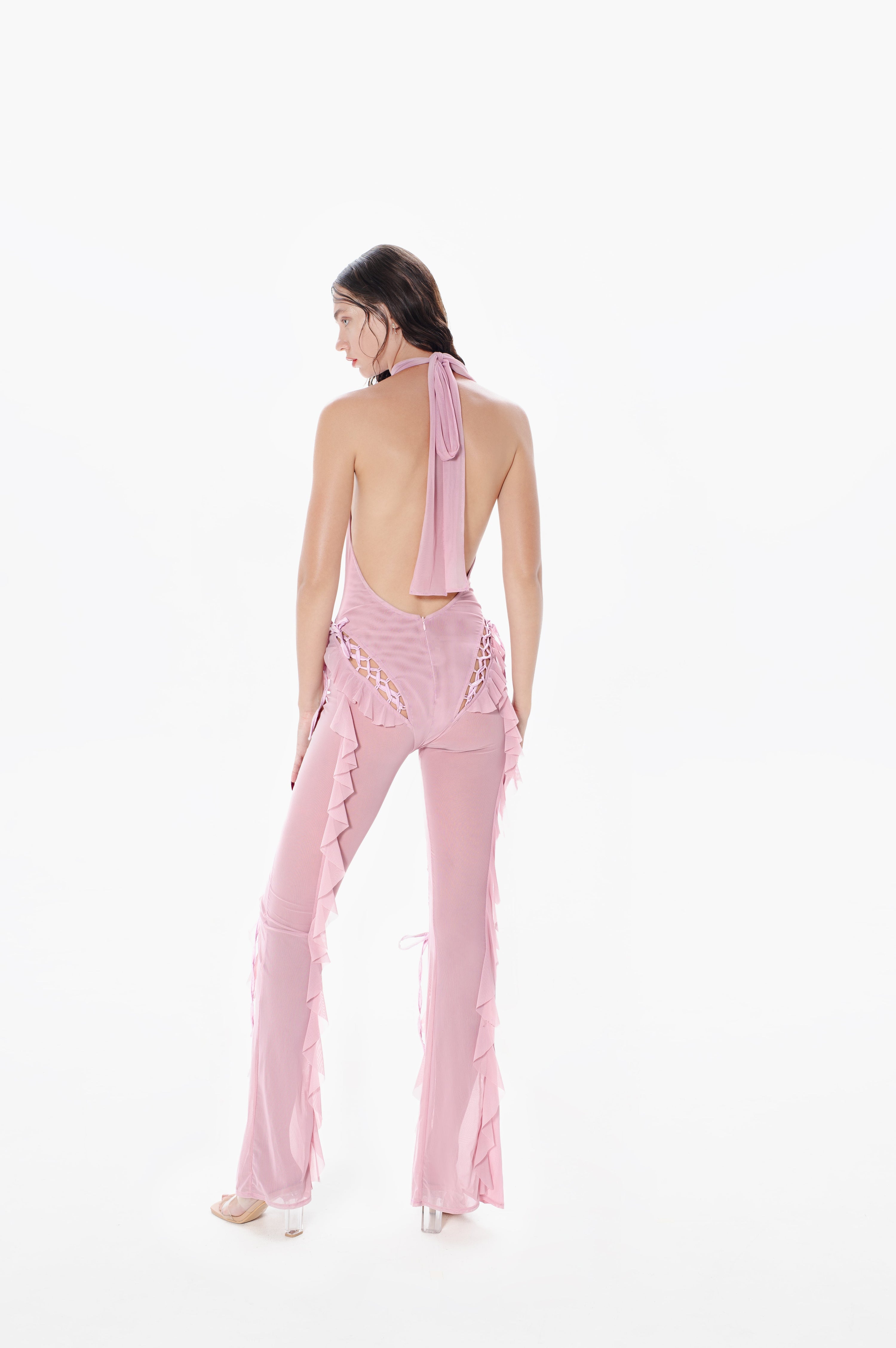 Sinful Romance Jumpsuit in Bubblegum