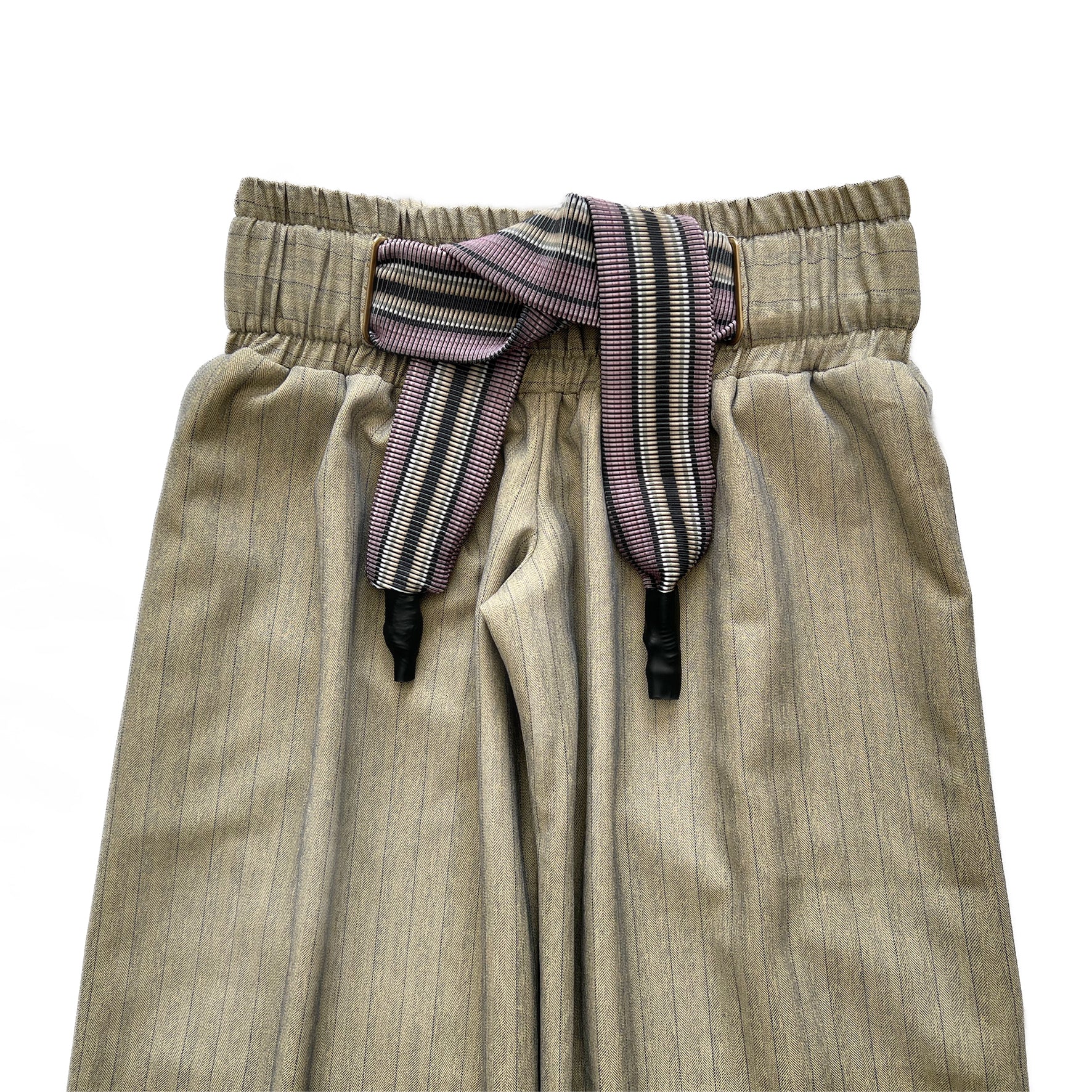 Low-rise Stripe Suiting Oversized Baggy Pants