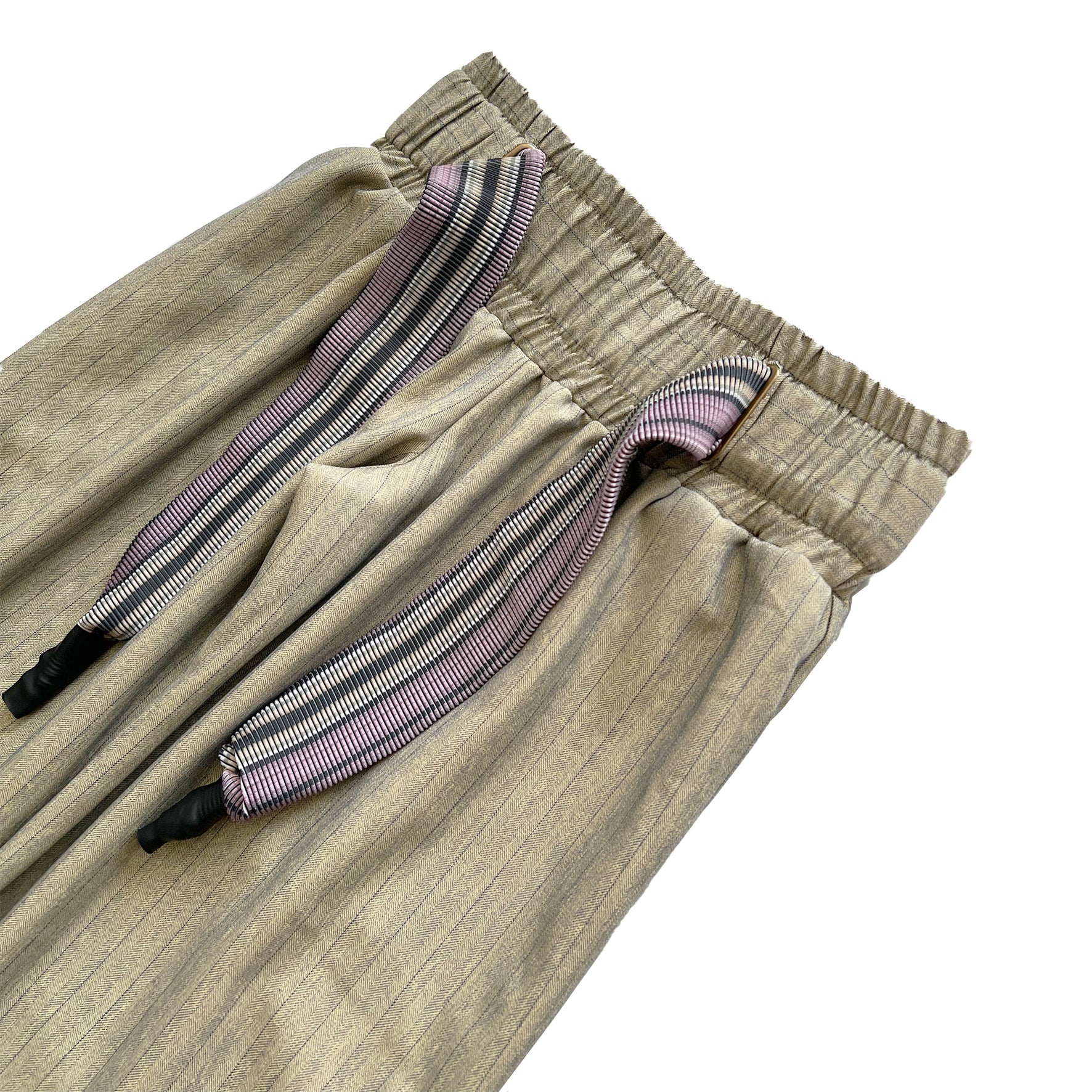Low-rise Stripe Suiting Oversized Baggy Pants
