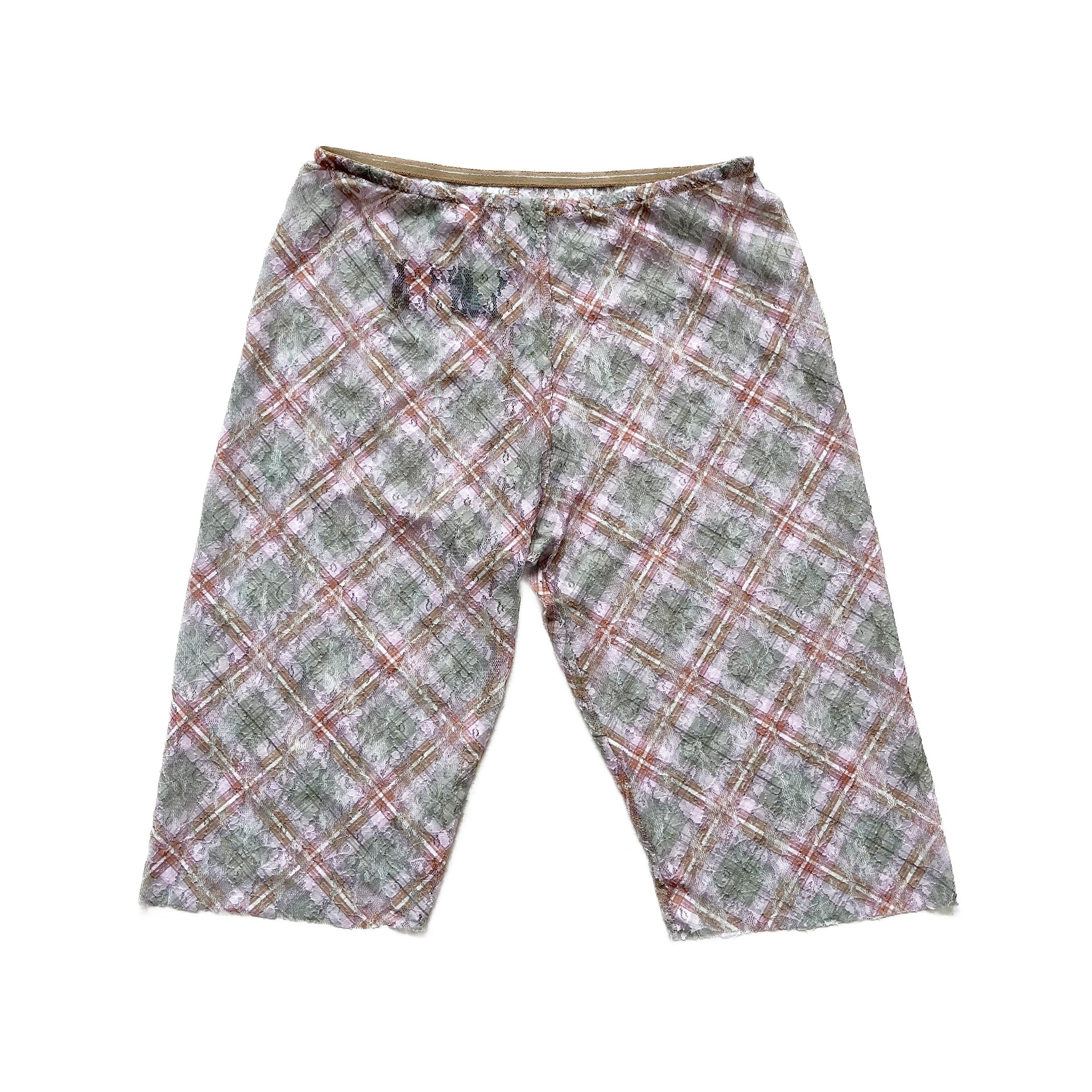 레이스 플레드 바이커 반바지