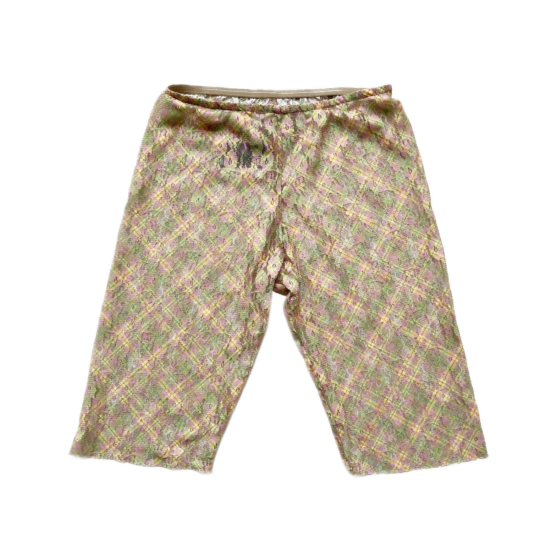 Lace Biker Shorts Lunar Tartan