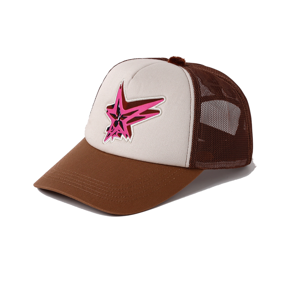 Hana Star Trucker Hat in Brown