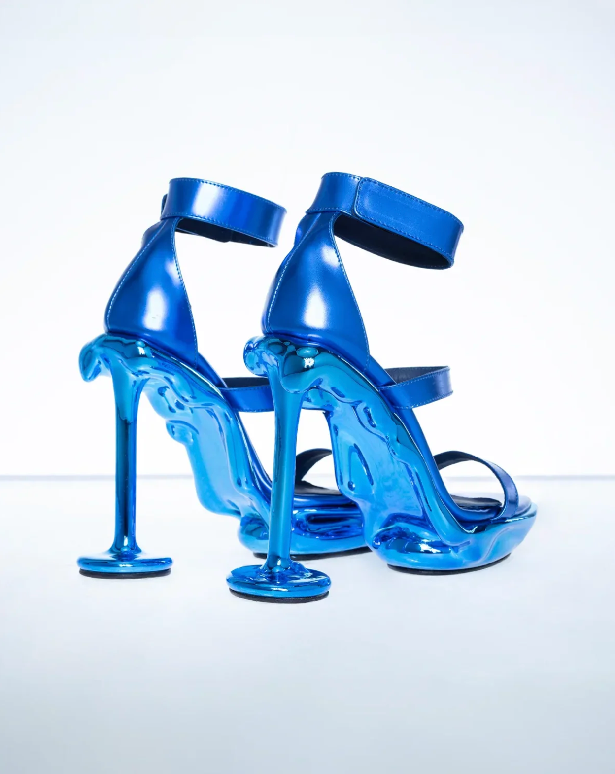 Chrome Drip Heels