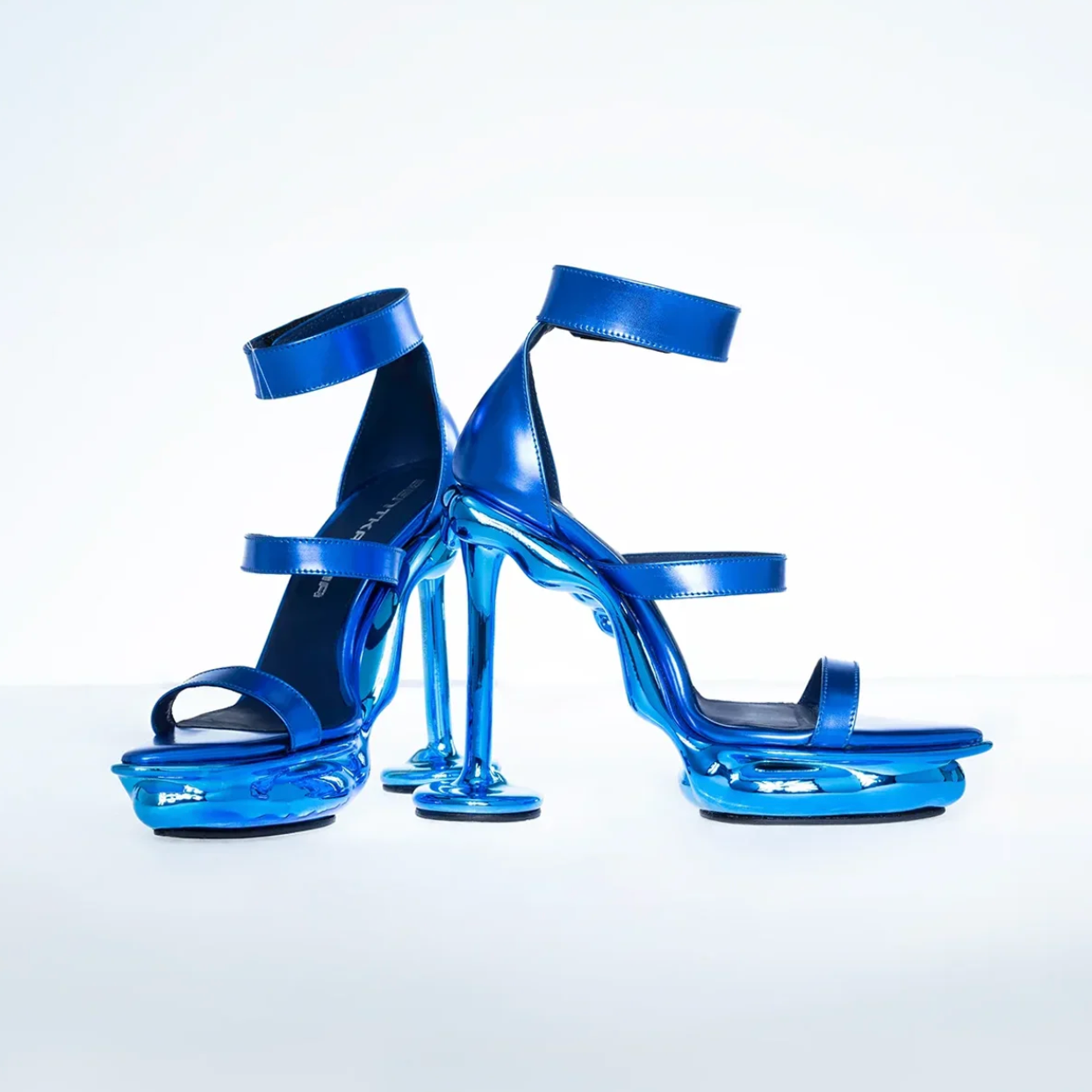 Chrome Drip Heels