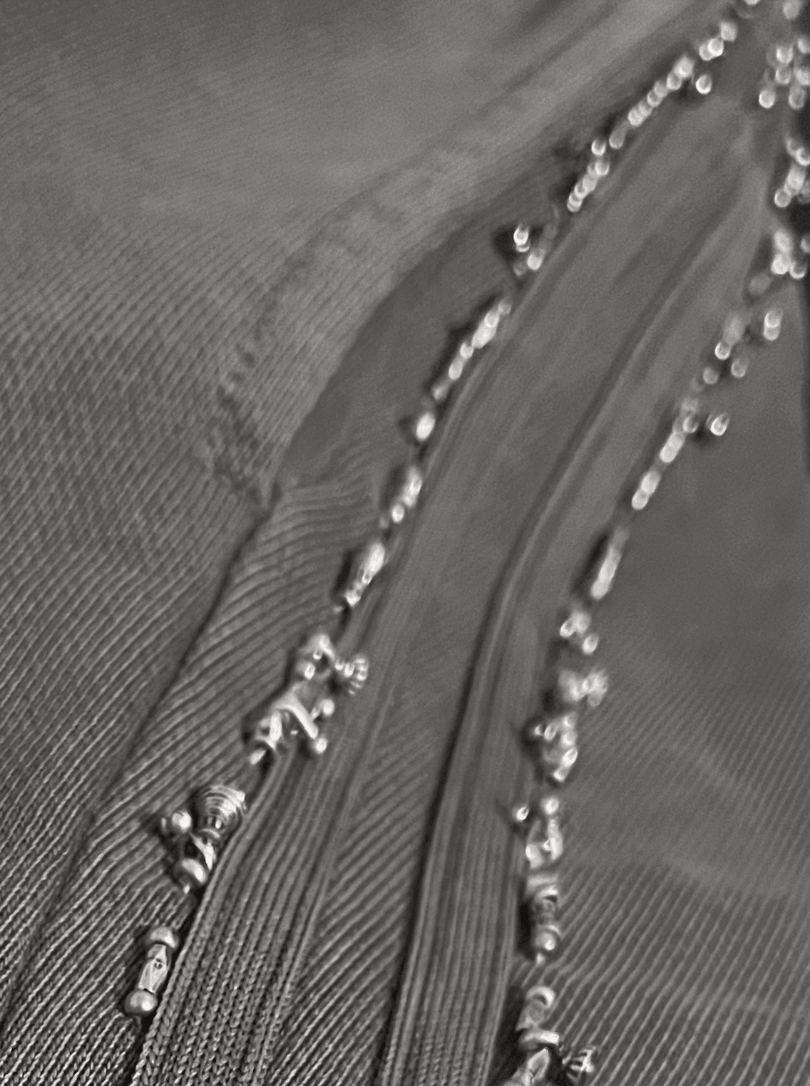 Beaded Track Pant in Grey
