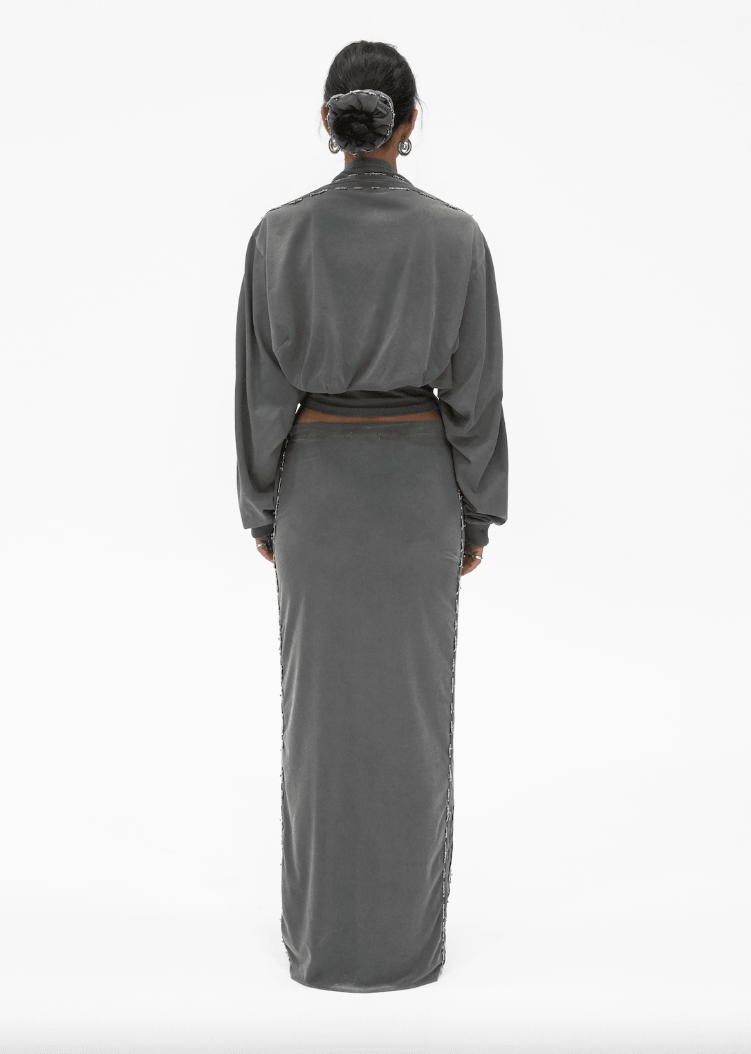 Perlenbesetzter Maxirock