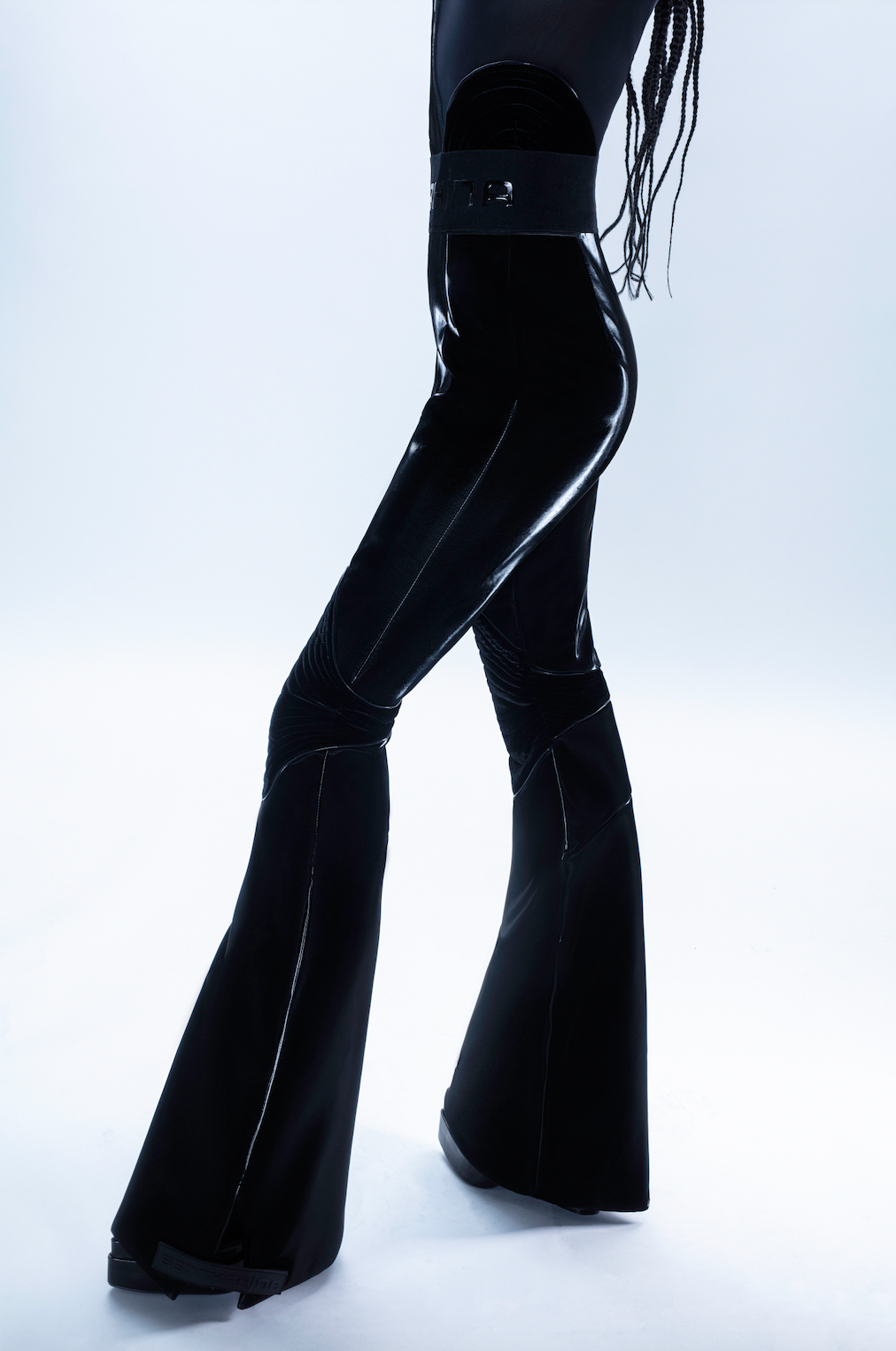 Reflektierende Utility-Hose aus schwarzem Samt