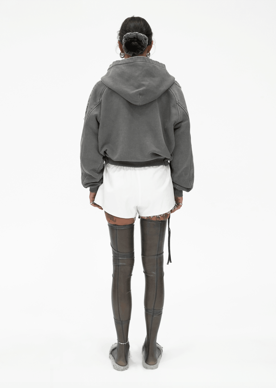 비즈 트랙 후드 티셔츠