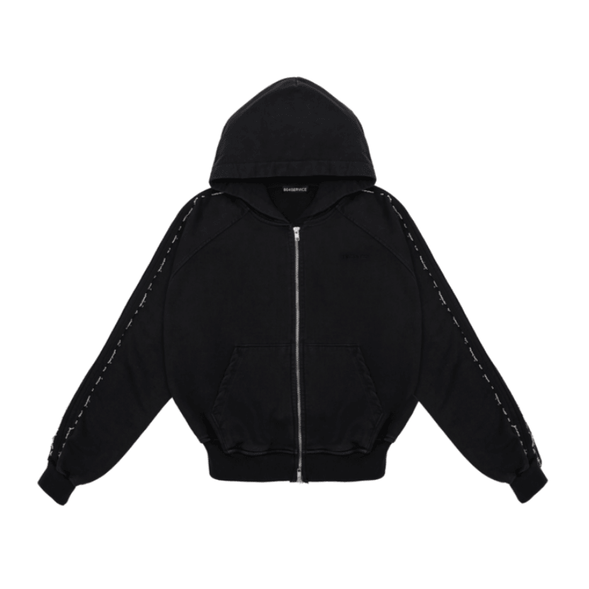 비즈 트랙 후드 티셔츠