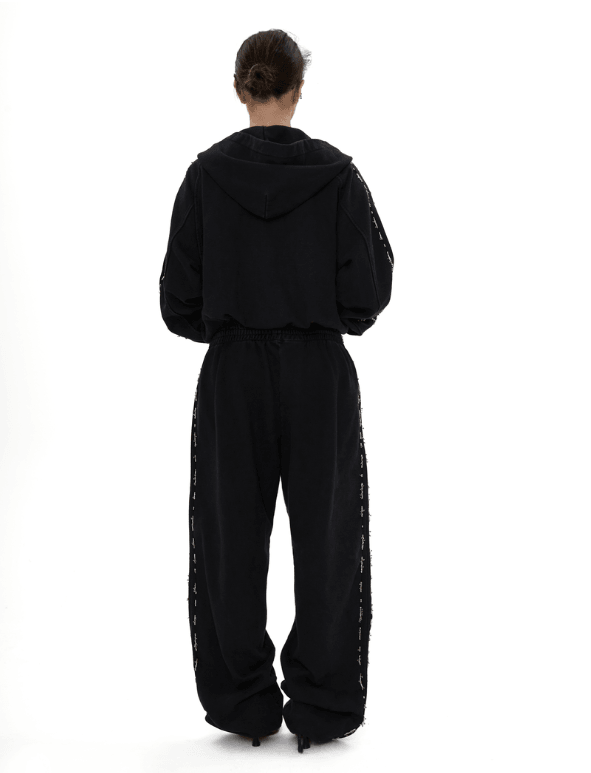 비즈 트랙 후드 티셔츠