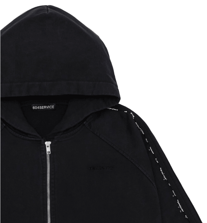 비즈 트랙 후드 티셔츠