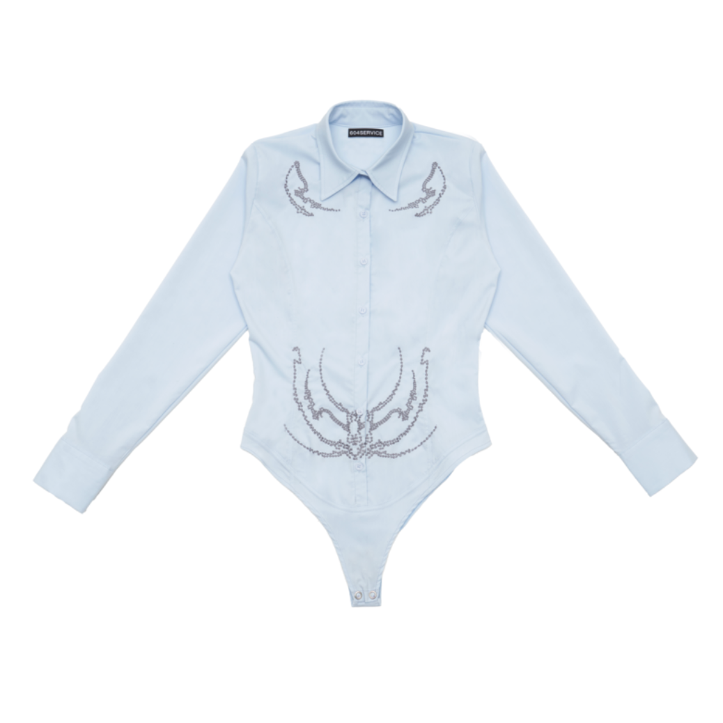 Embroidered Office Bodysuit
