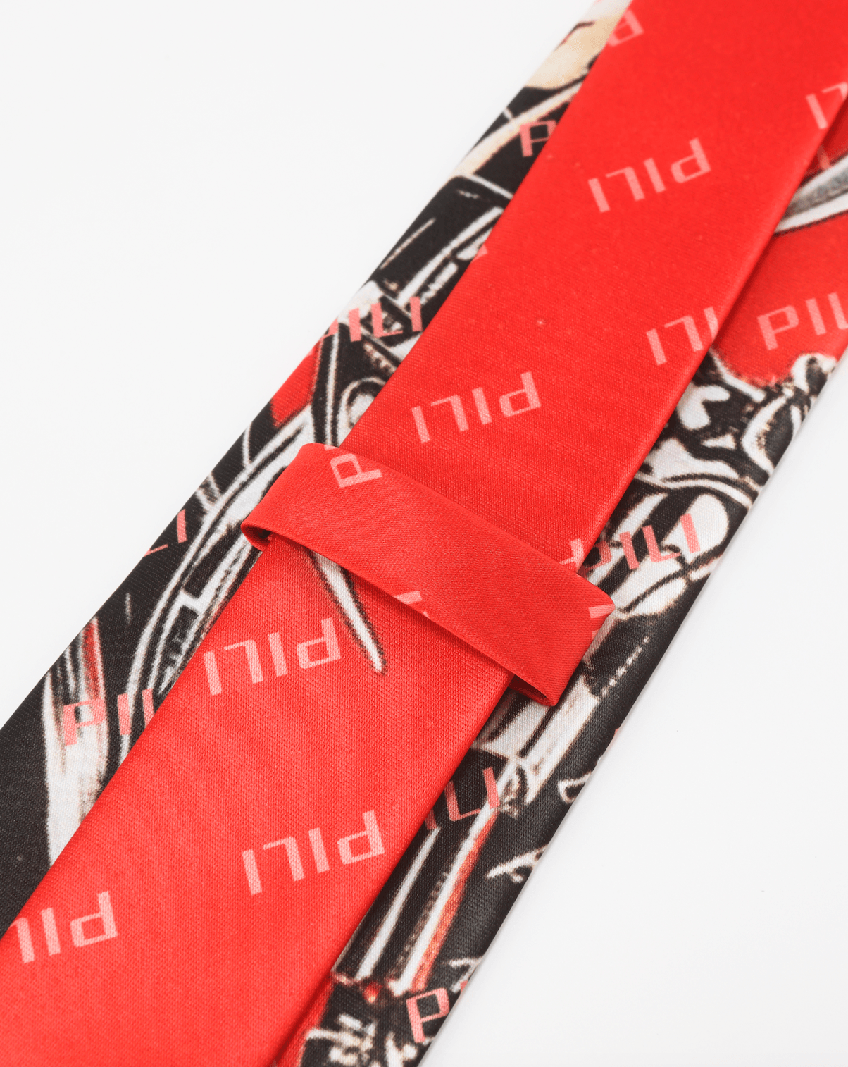 나이트 프린트 실크 넥타이