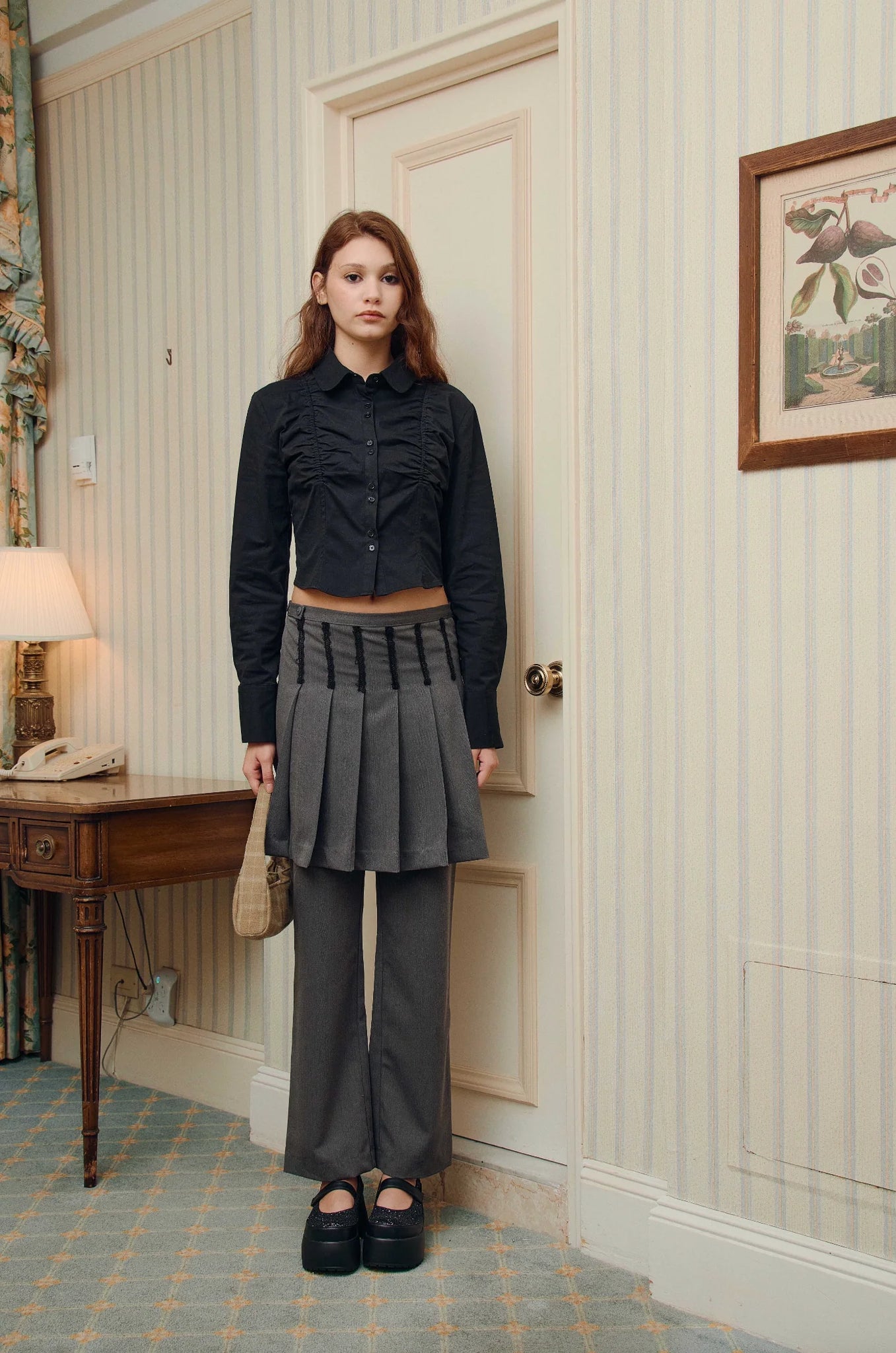 Say it Skirt Pants in Grey