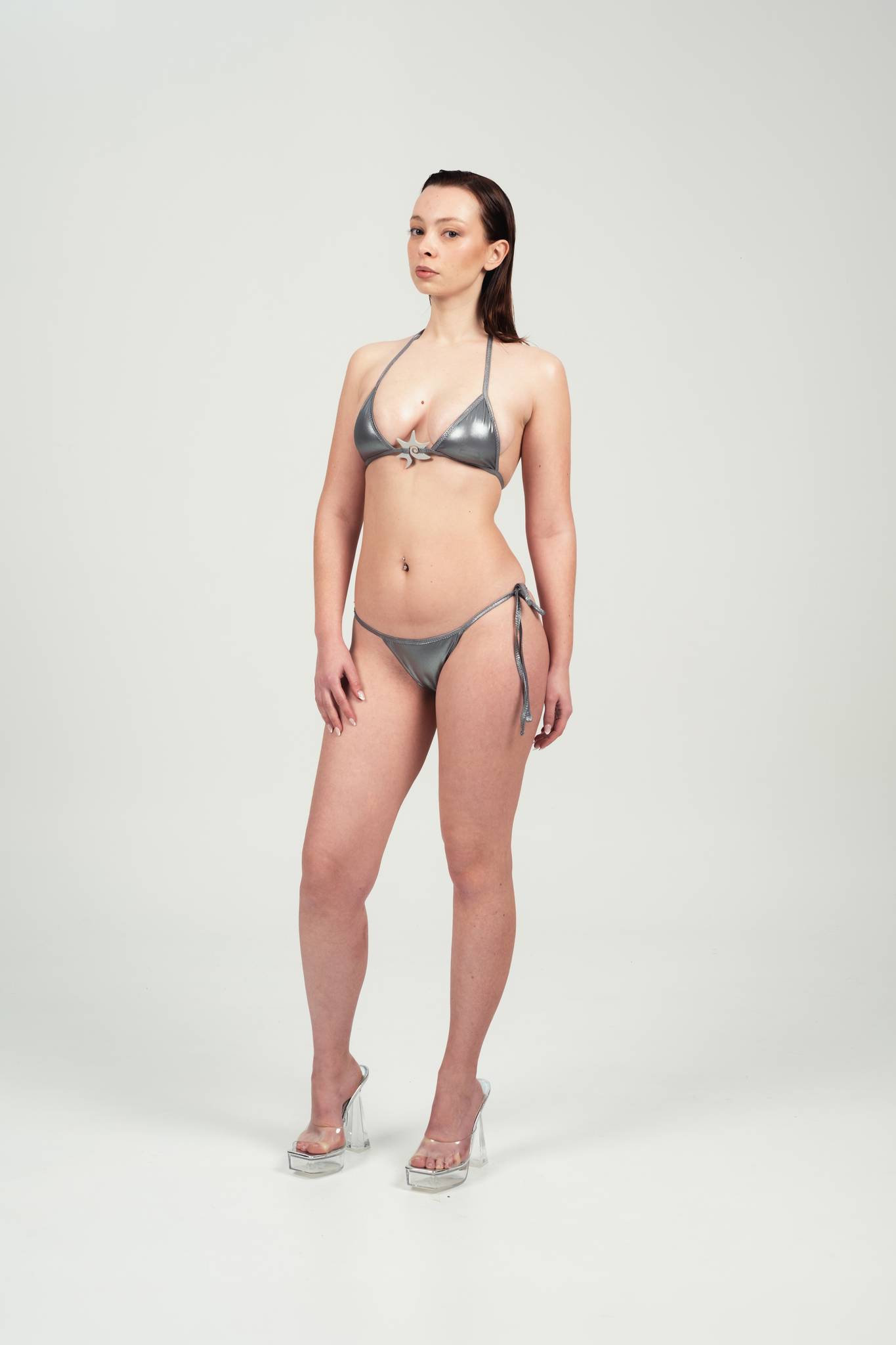Stella Bikini Top Metallic