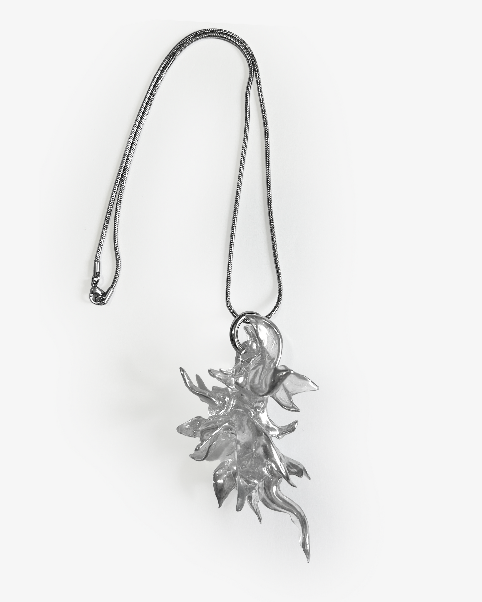 Shiny Coral Pendant Keychain