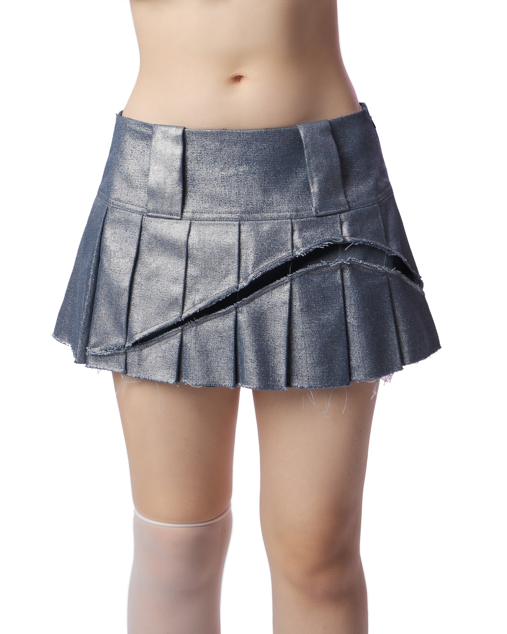 Slashed Mini Skirt