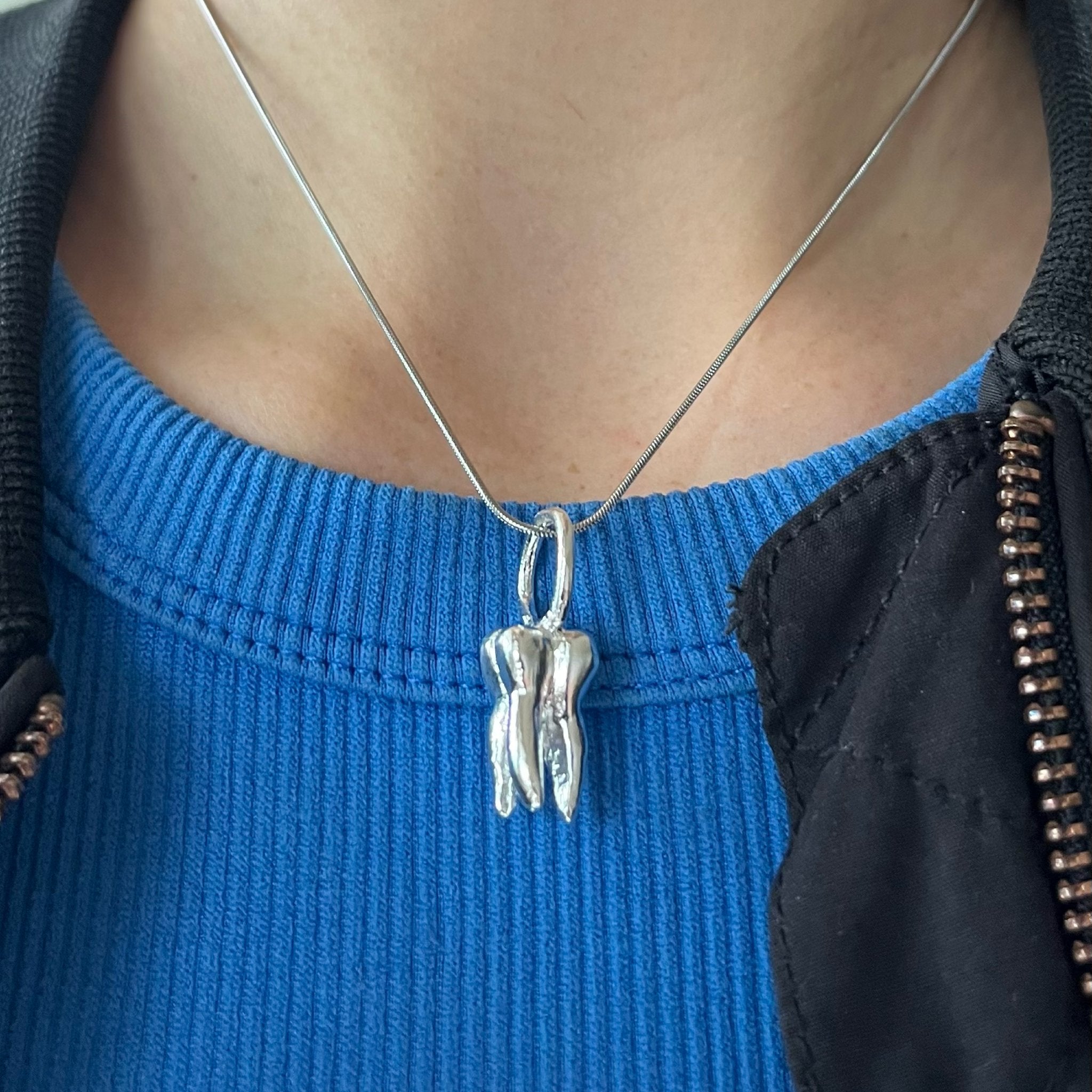Silver Molar Necklace