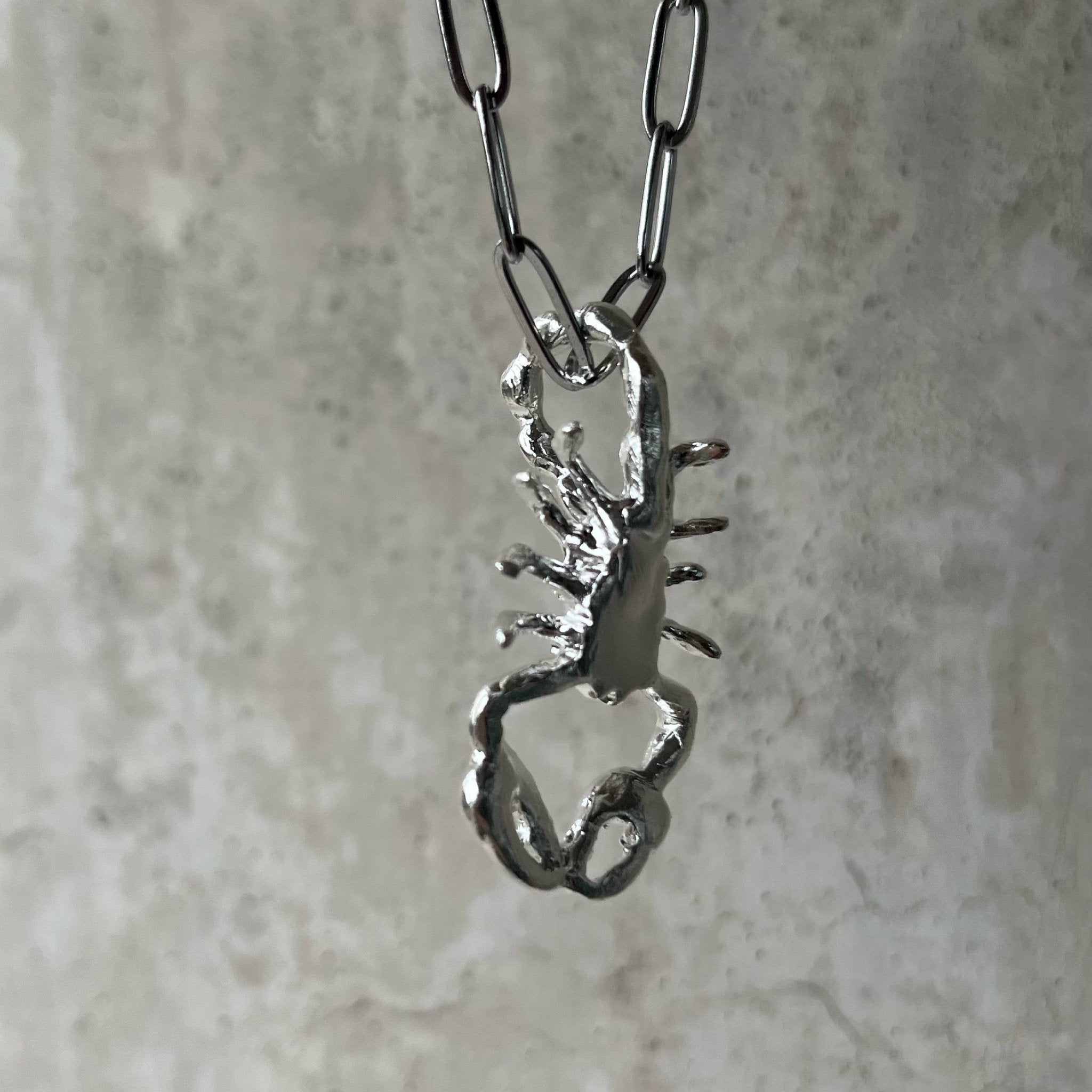 Silver Scorpion Necklace