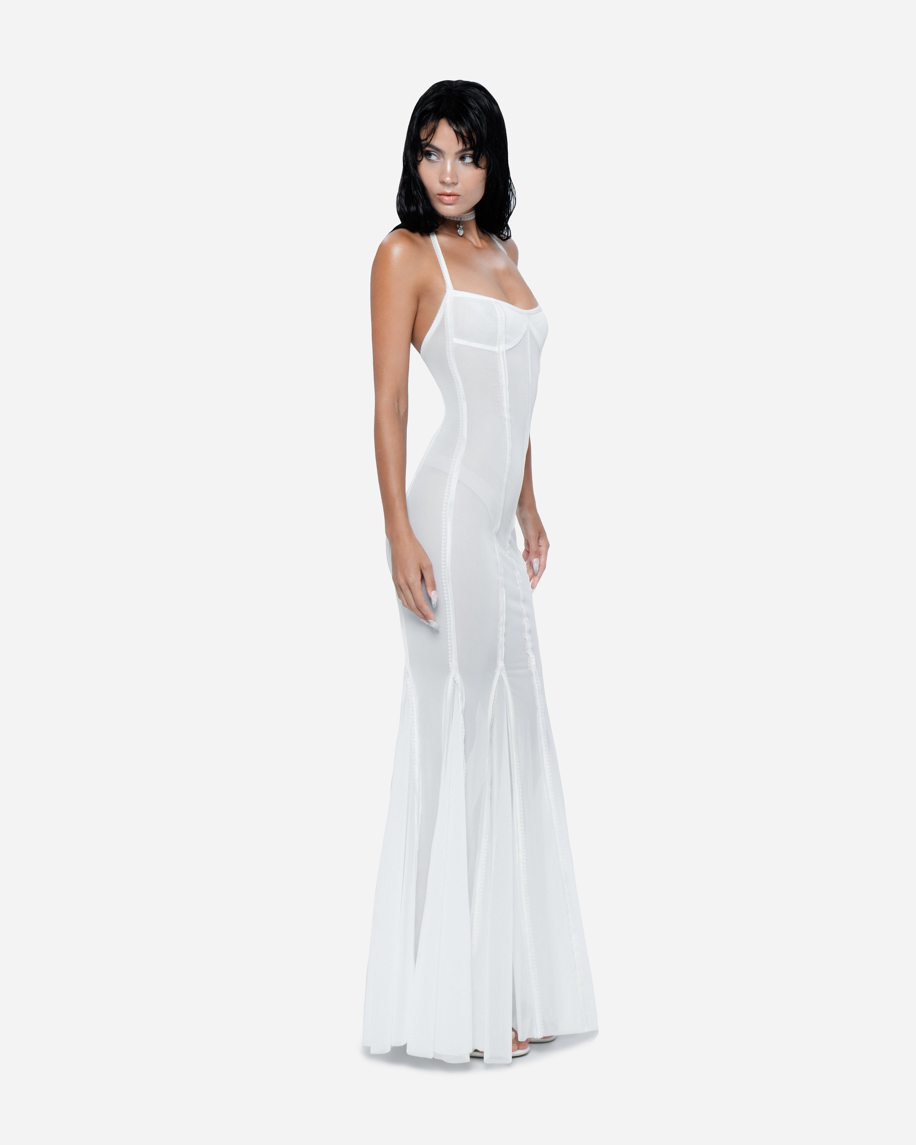 Siren Maxi Dress in White