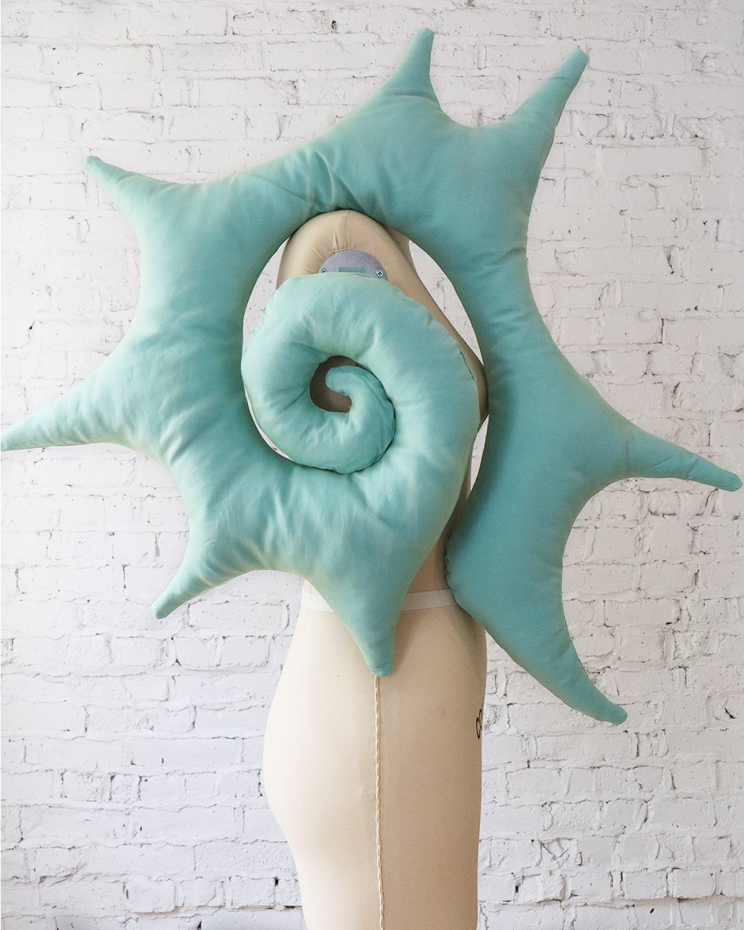 Spiral Pillow in Aqua