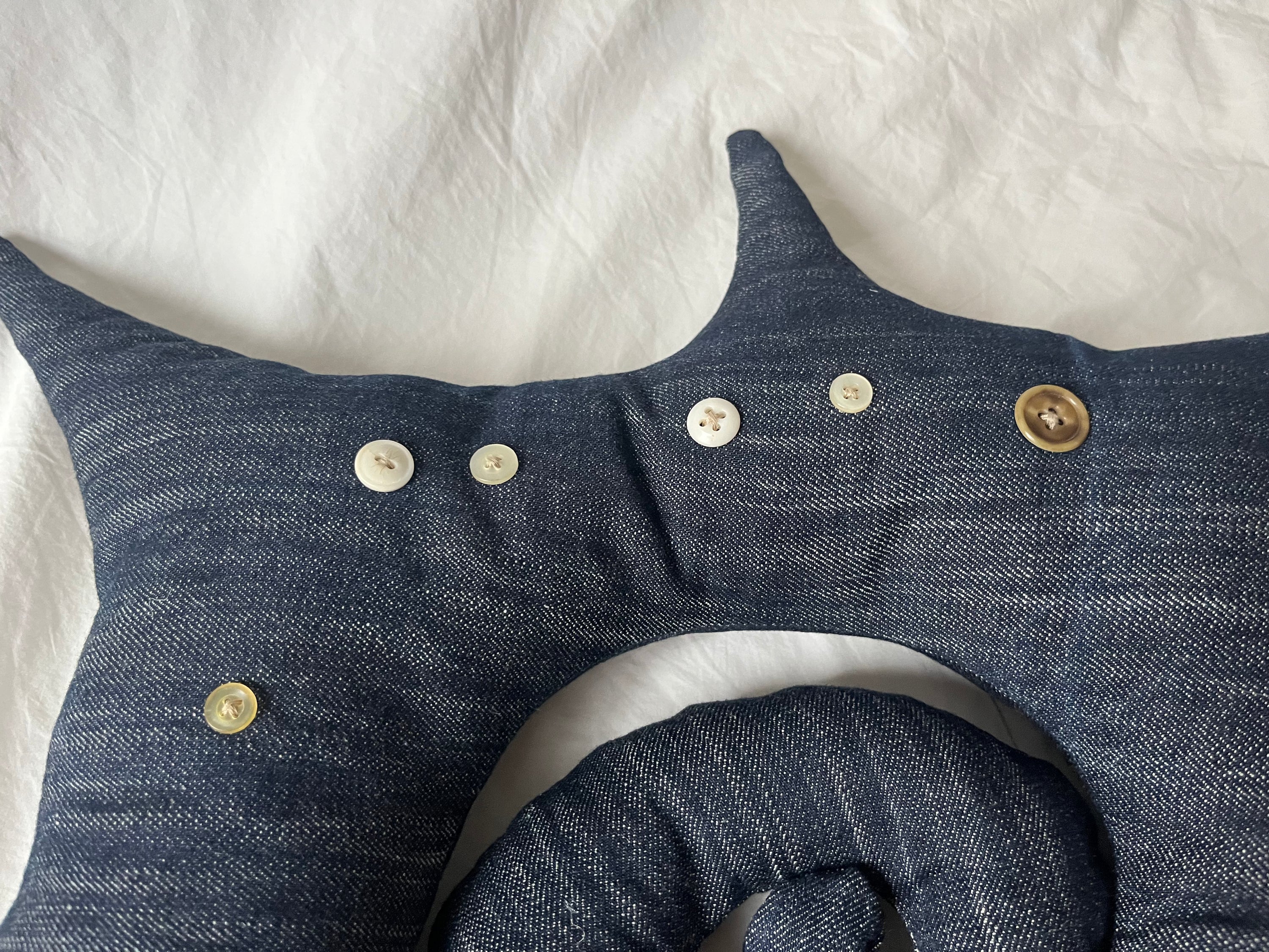 Spiral Pillow in Denim