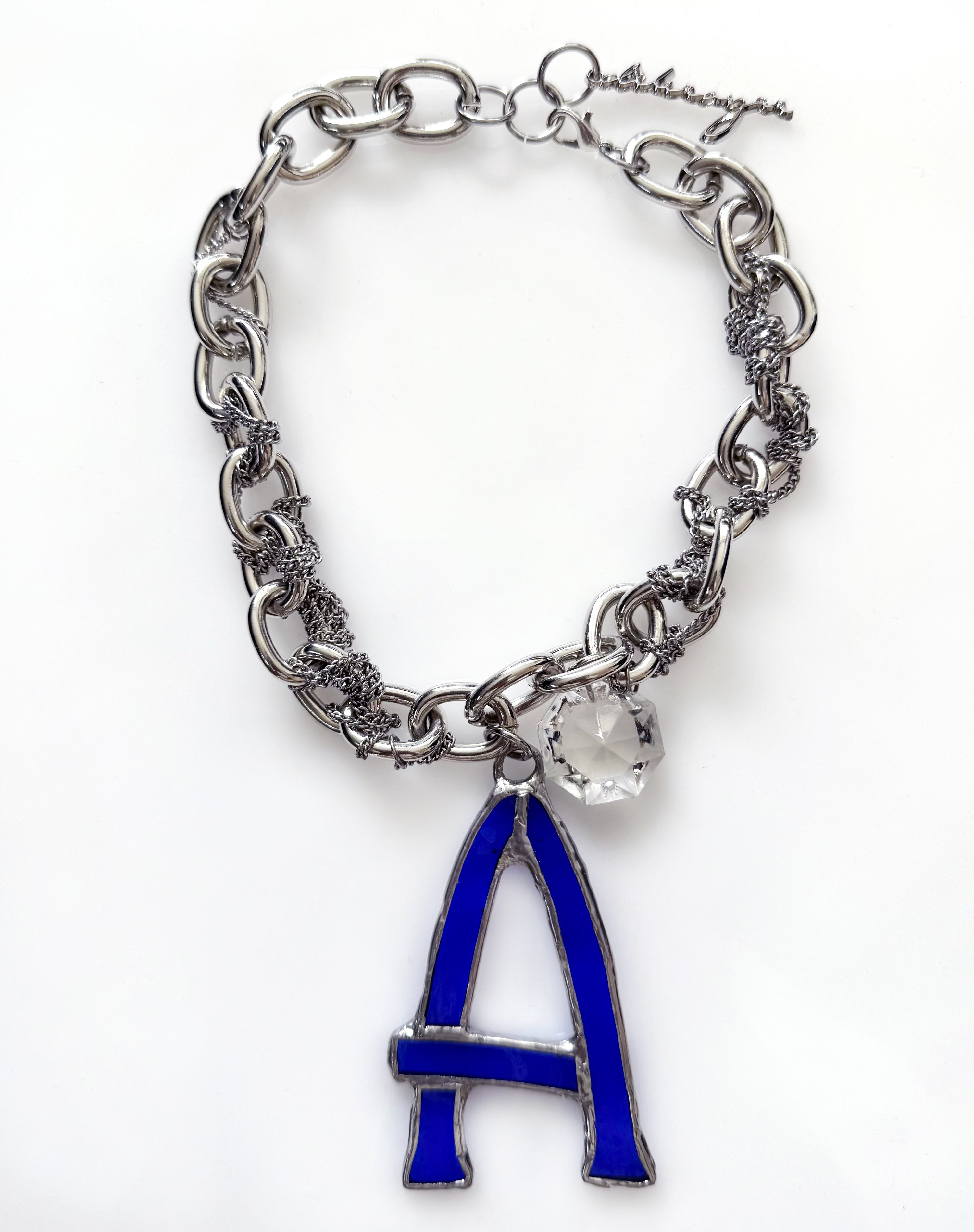 스테인드글라스 이니셜 목걸이