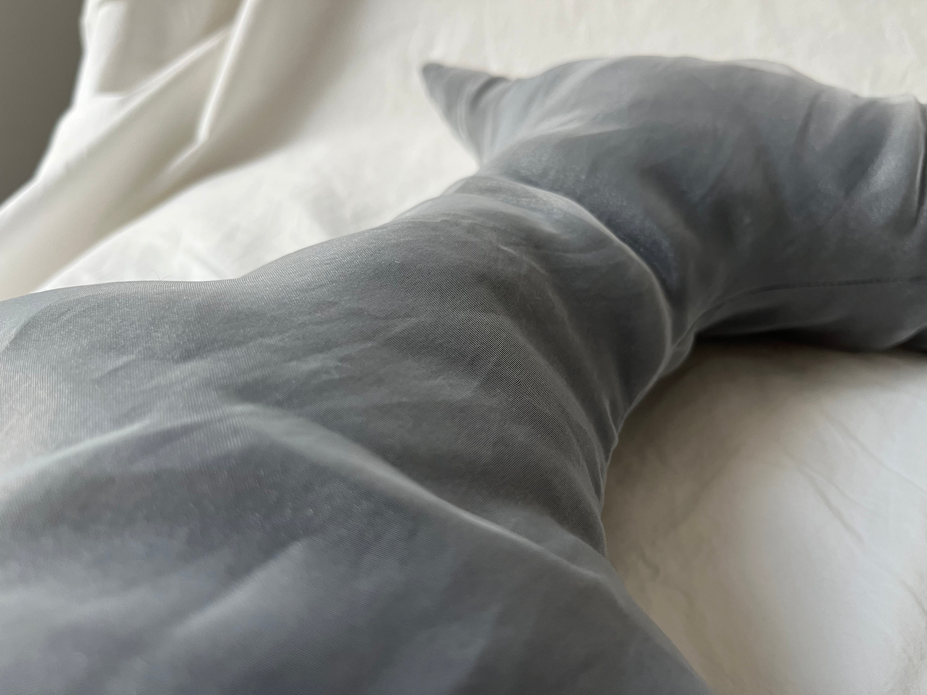 Star Pillow in Grey Organza