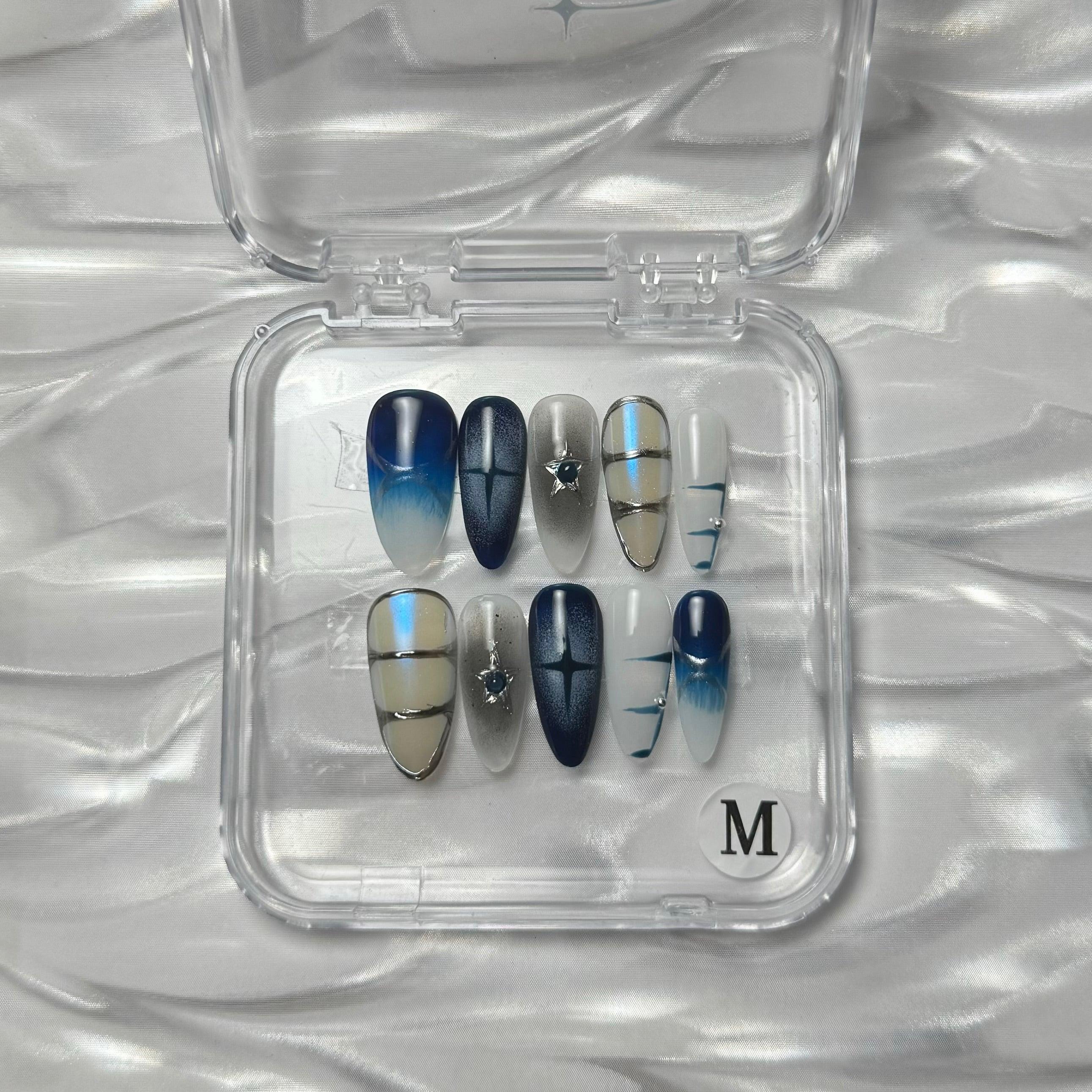 Star Girl Nails in Almond